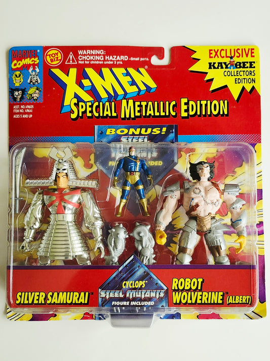 X-Men Special Metallic Edition Silver Samurai and Robot Wolverine (Albert) Exclusive Action Figure Set