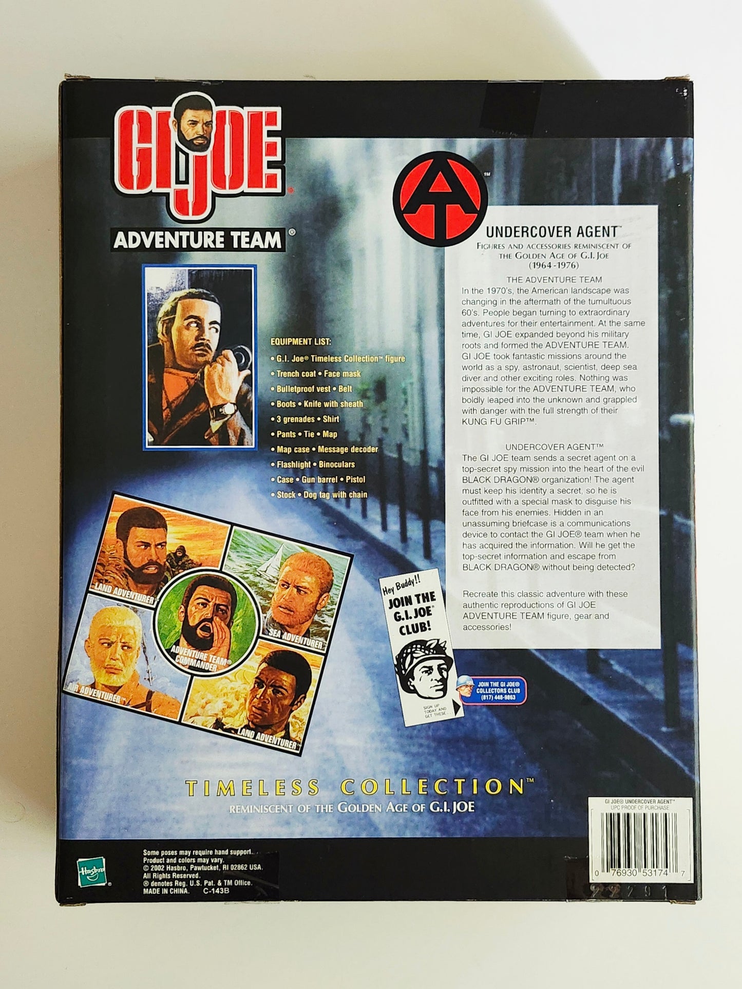 G.I. Joe Timeless Collection Adventure Team Undercover Agent 12-Inch Action Figure