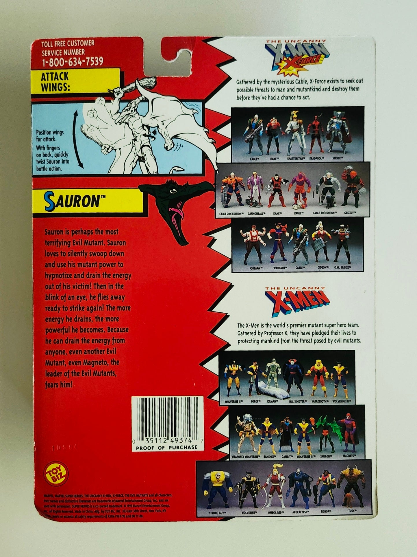 X-Men Sauron (Gold Shorts) 5-Inch Action Figure, 1993