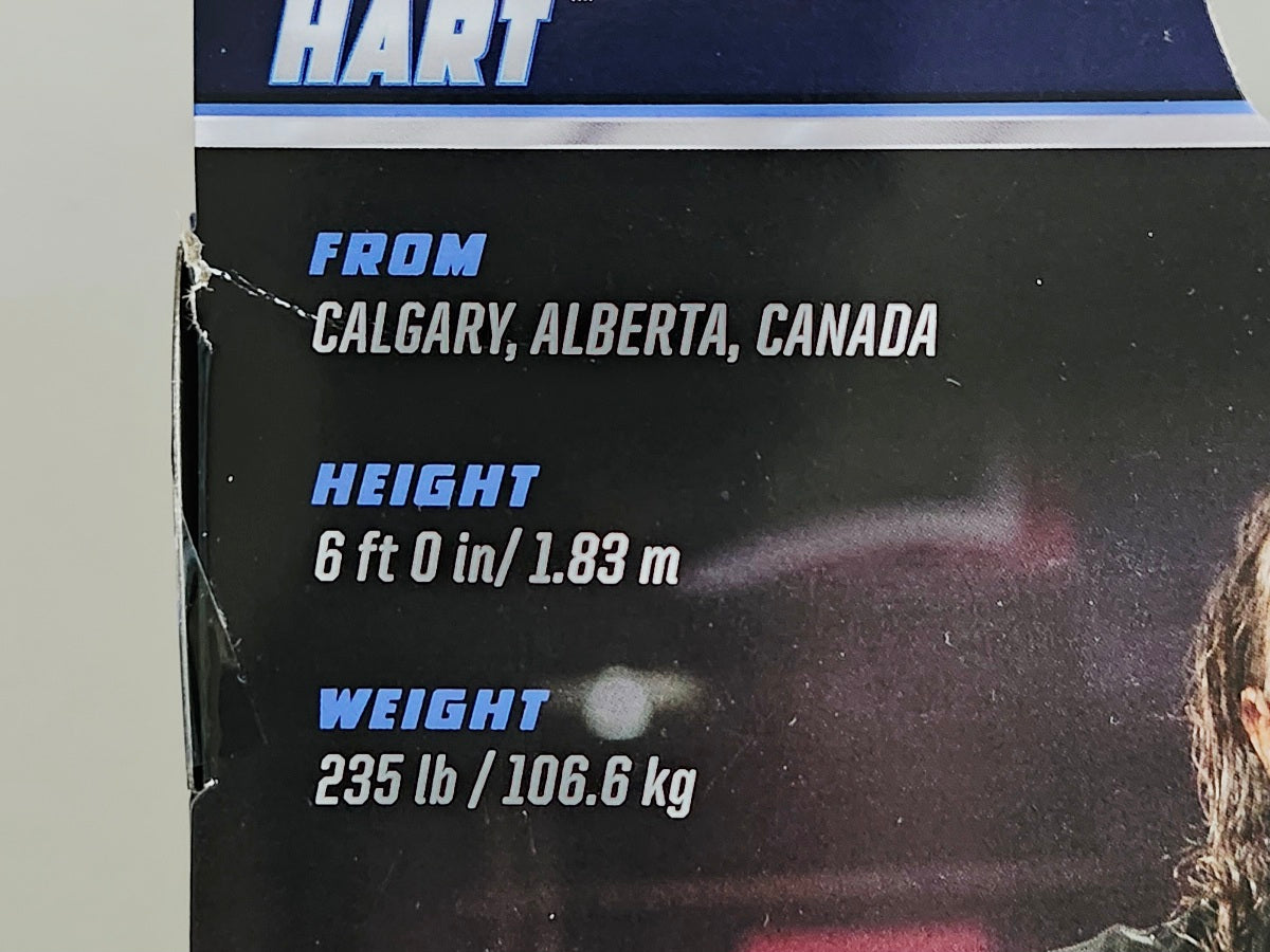 WWE Elite Wrestlemania Bret "Hit Man" Hart Action Figure and Vince McMahon Build-A-Figure Pieces, Not Mint