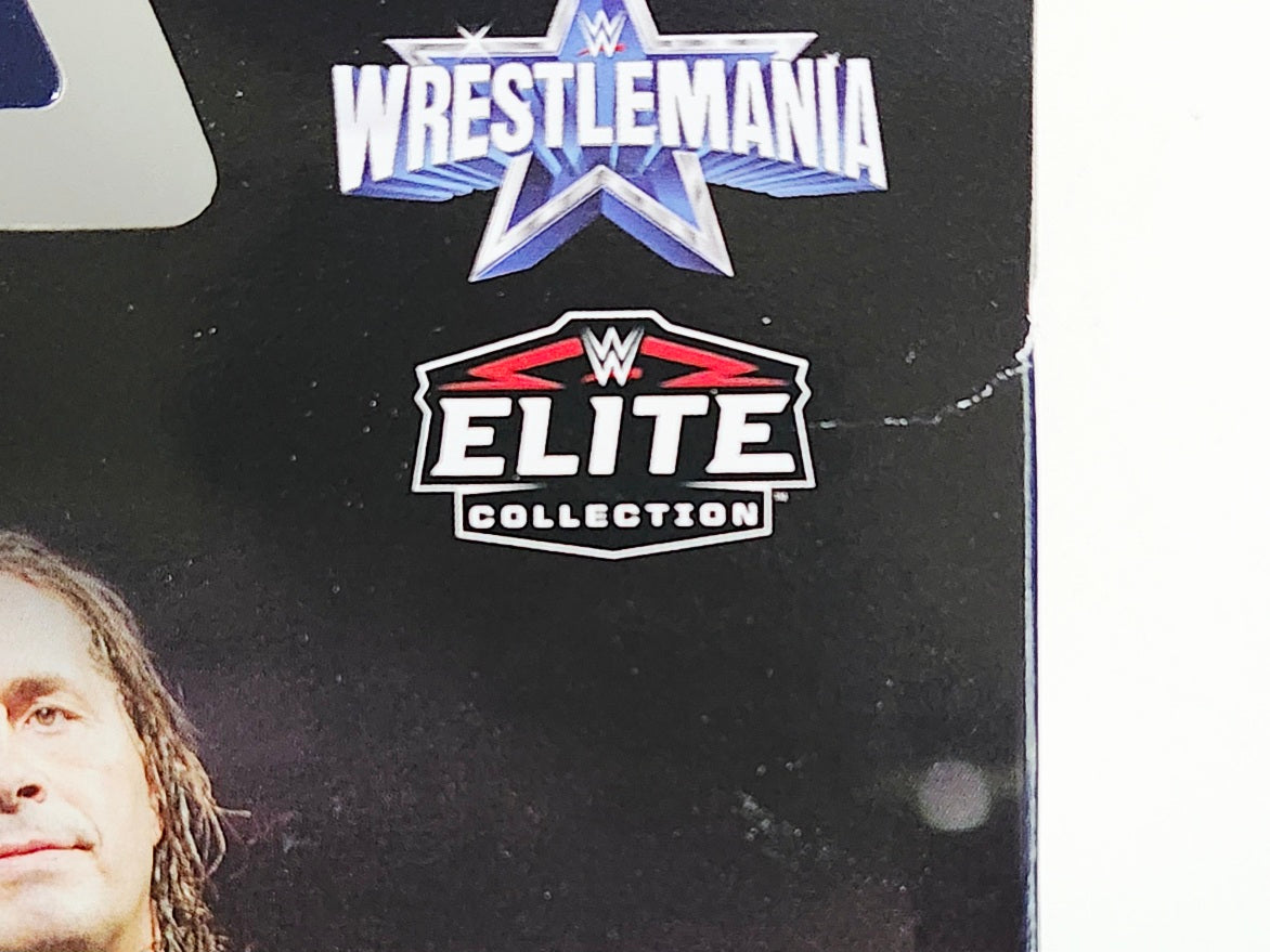 WWE Elite Wrestlemania Bret "Hit Man" Hart Action Figure and Vince McMahon Build-A-Figure Pieces, Not Mint