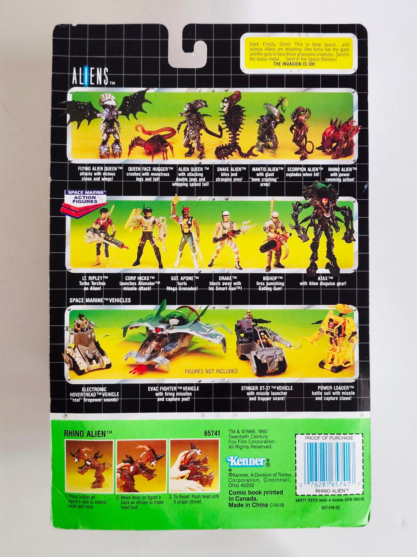 Aliens Rhino Alien Action Figure, 1992