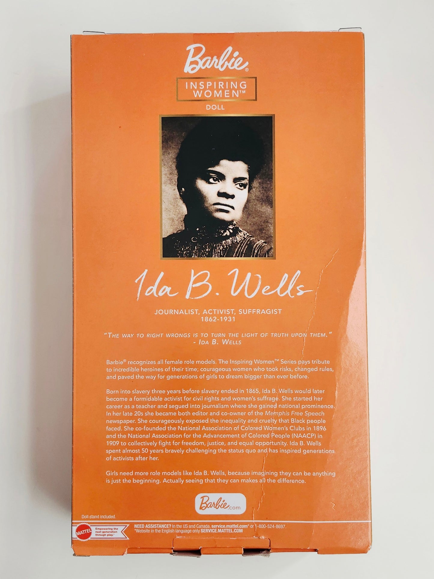 Barbie Signature Inspiring Women Collection Ida B. Wells 11.5-Inch Doll, Not Mint