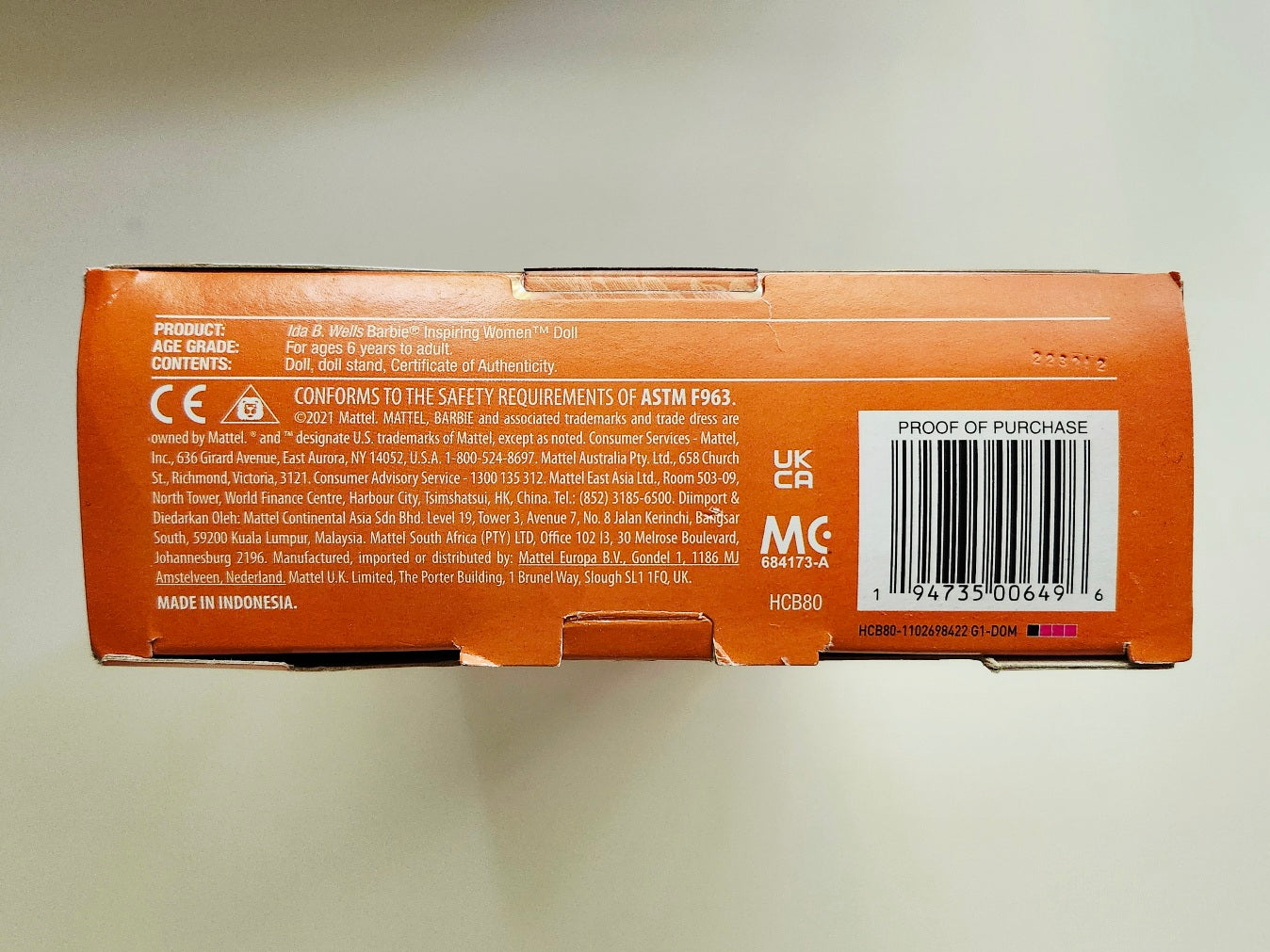 Barbie Signature Inspiring Women Collection Ida B. Wells 11.5-Inch Doll, Not Mint