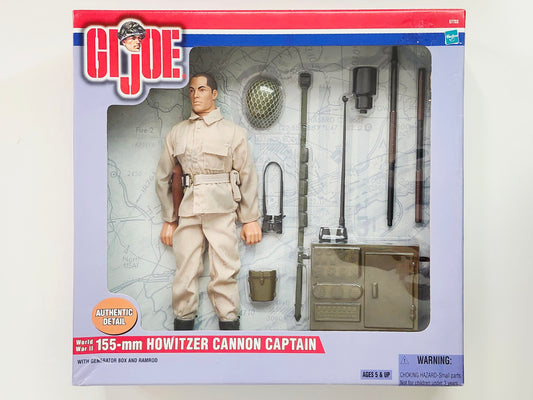 G.I. Joe World War II 155-mm Howitzer Cannon Captain 12-Inch Action Figure Set