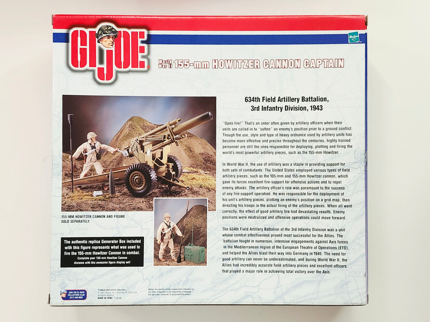 G.I. Joe World War II 155-mm Howitzer Cannon Captain 12-Inch Action Figure Set