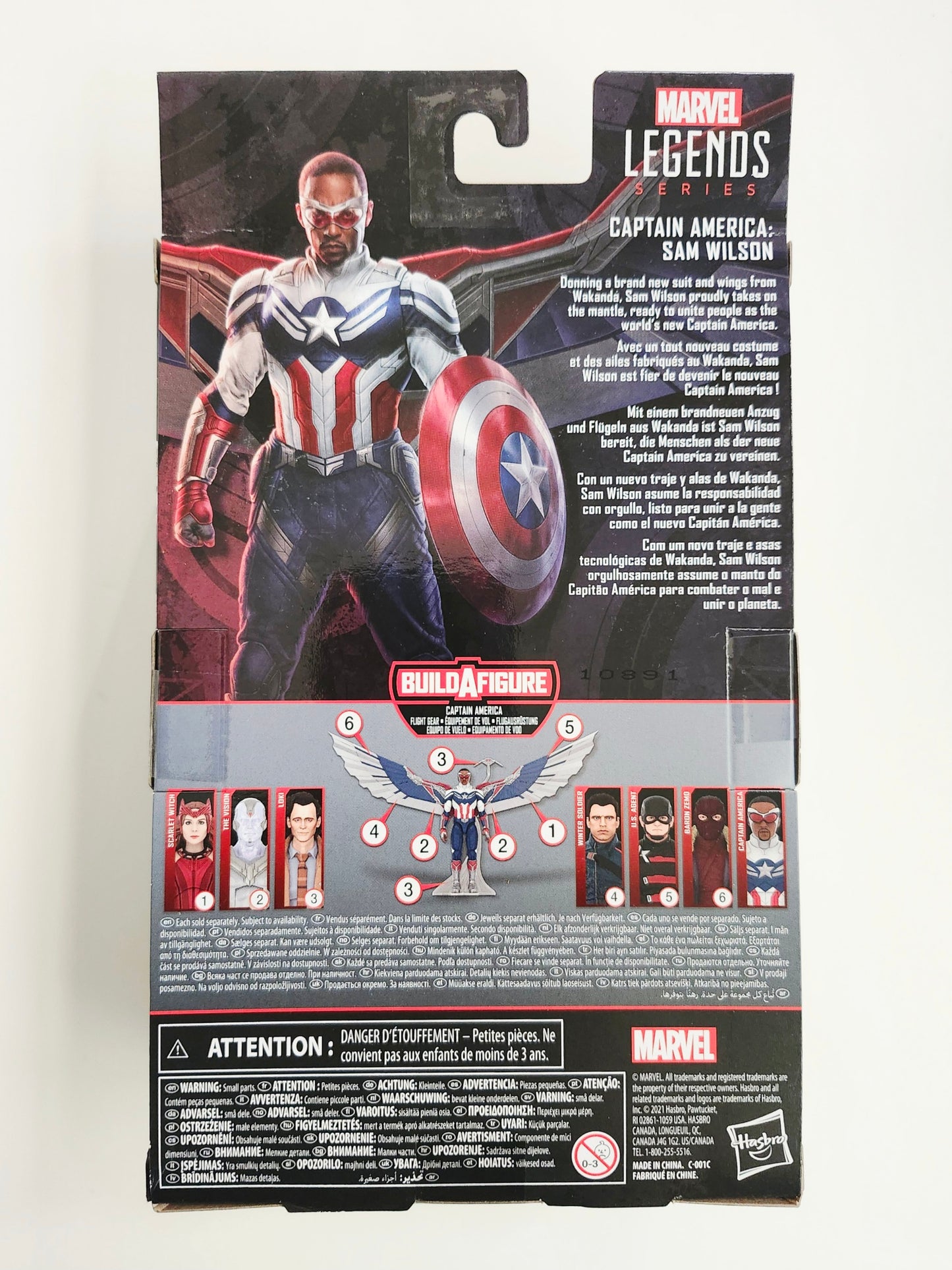 Marvel Legends Captain America Flight Gear Series Captain America (Sam Wilson) 6-Inch Action Figure