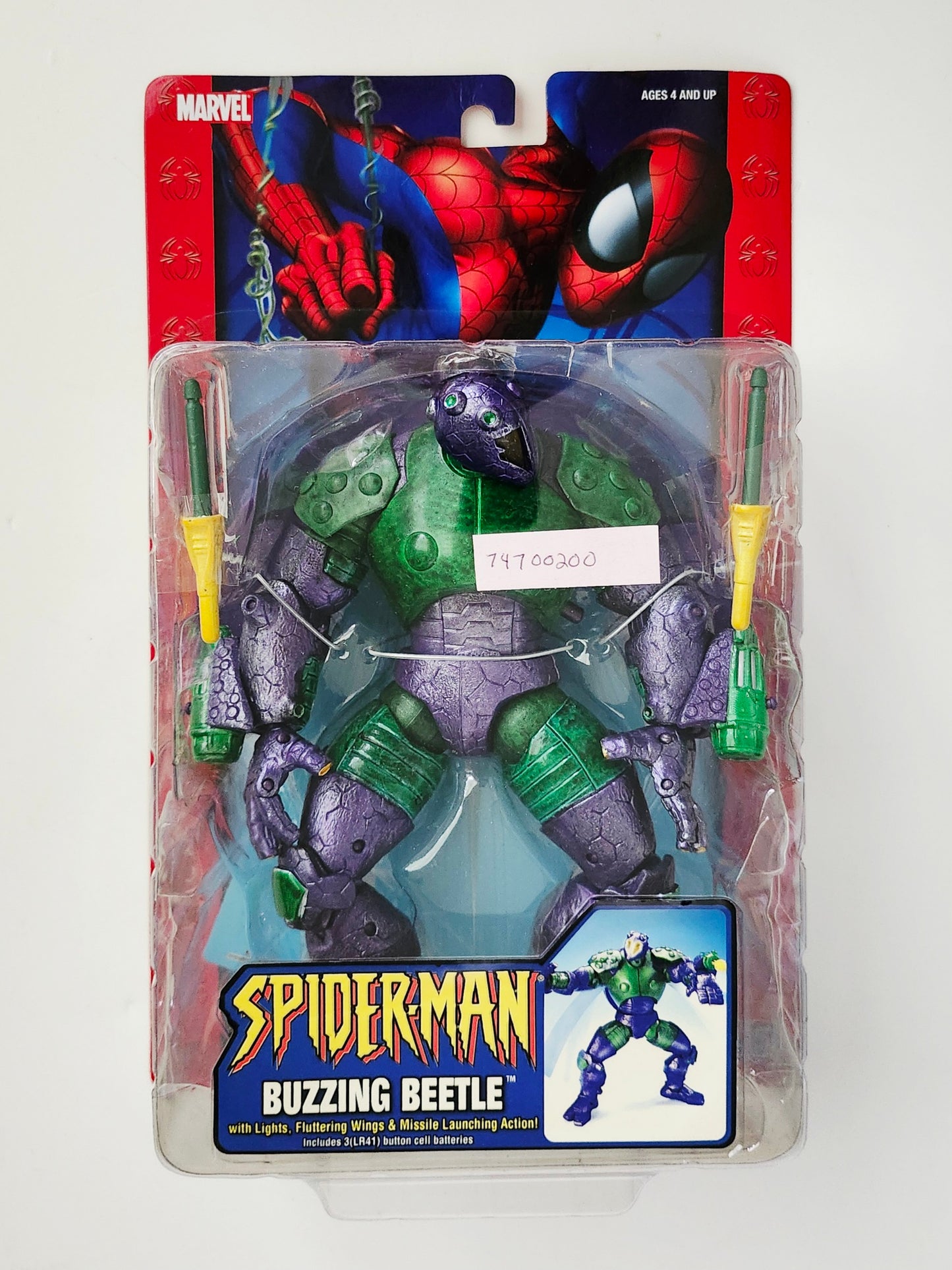 Spider-Man Classics Buzzing Beetle with Lights, Fluttering Wings, & Missile Launching Action 6-Inch Scale Action Figure