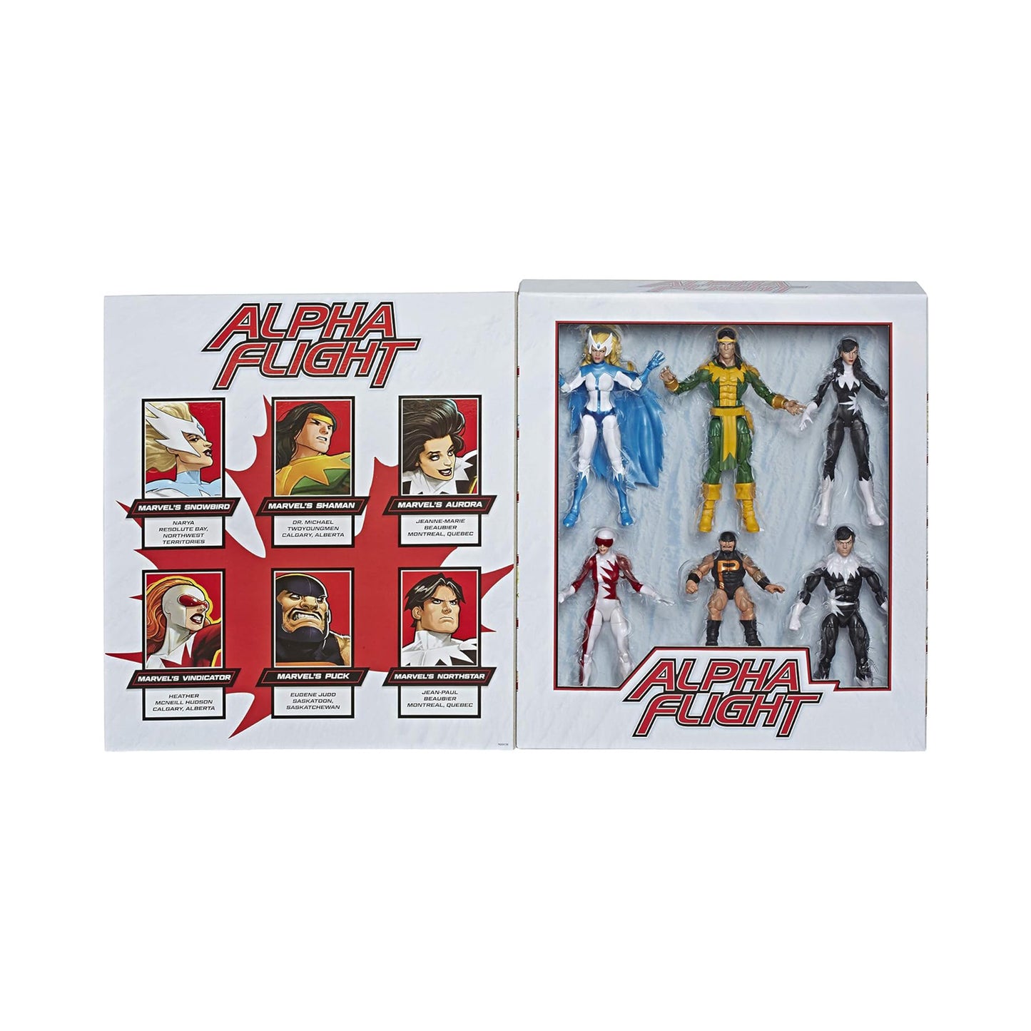 Marvel Legends Alpha Flight 6-Inch Scale Exclusive Action Figure 6-Pack (Snowbird, Shaman, Aurora, Vindicator, Puck, Northstar)