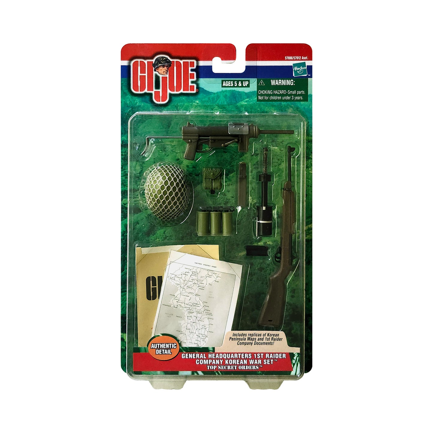 G.I. Joe General Headquarters 1st Raider Company Korean War Set Top Secret Orders 12-Inch Action Figure Accessories