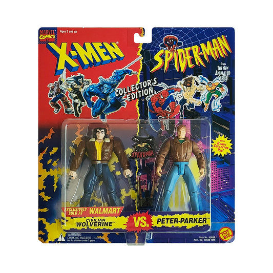 X-Men & Spider-Man Animated Series Collectors Edition Civilian Wolverine vs. Peter Parker Exclusive Action Figure 2-Pack