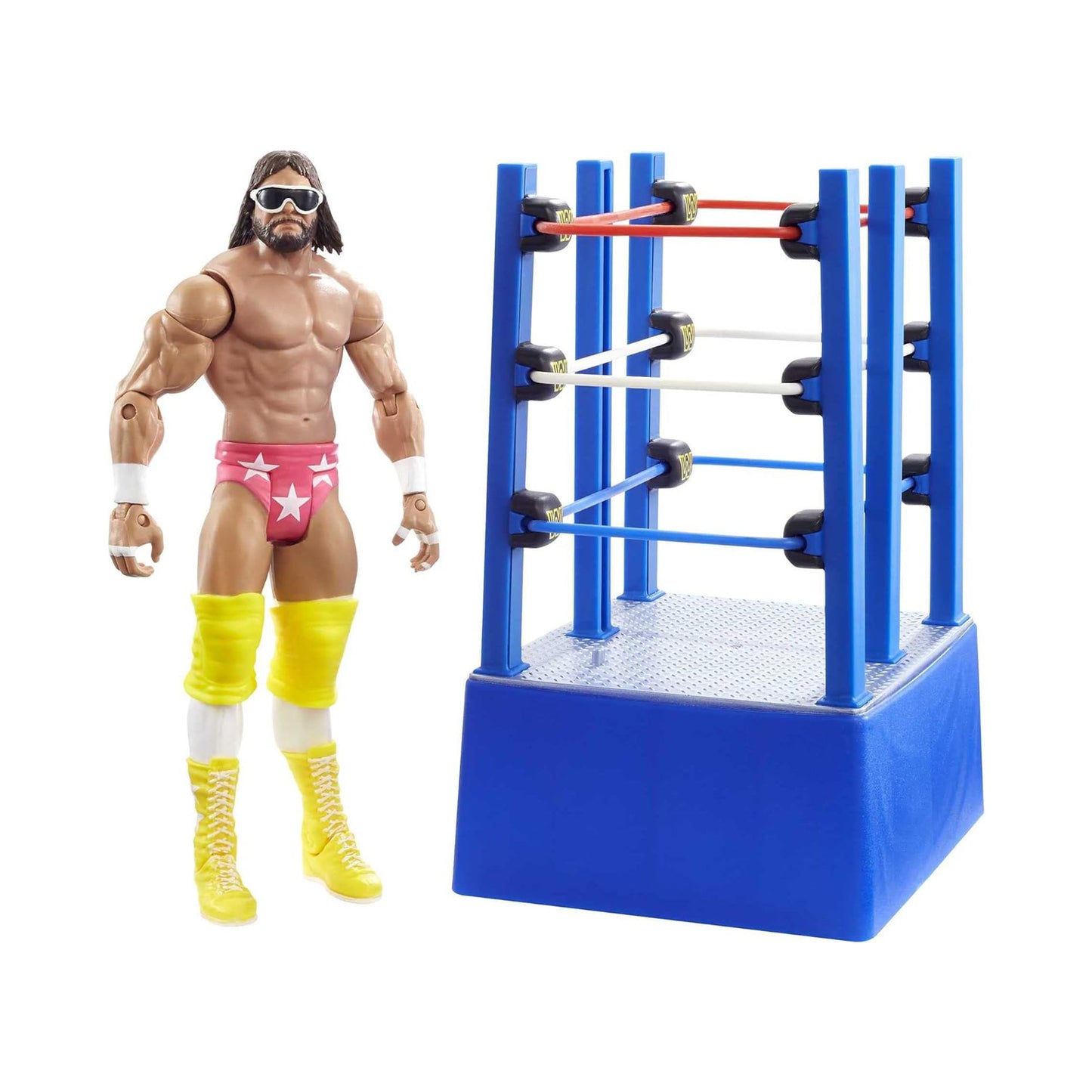 WWE WrestleMania Celebration "Macho Man" Randy Savage in Ring Cart Action Figure