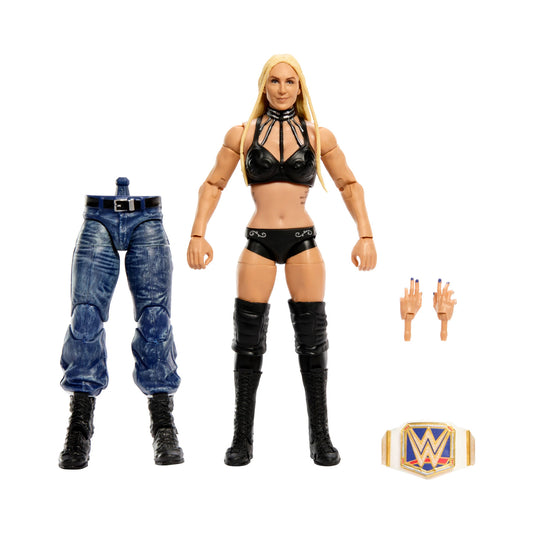 WWE Elite Survivor Series Charlotte Flair Action Figure and British Bulldog (1999) Build-A-Figure Piece
