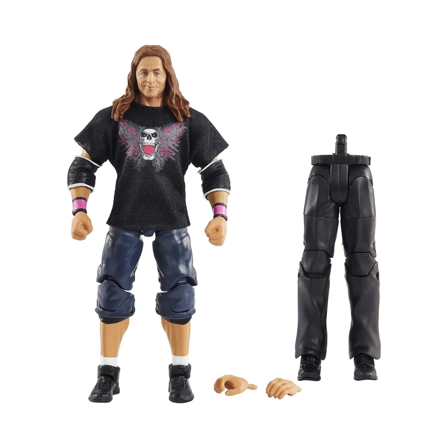 WWE Elite Wrestlemania Bret "Hit Man" Hart Action Figure and Vince McMahon Build-A-Figure Pieces, Not Mint