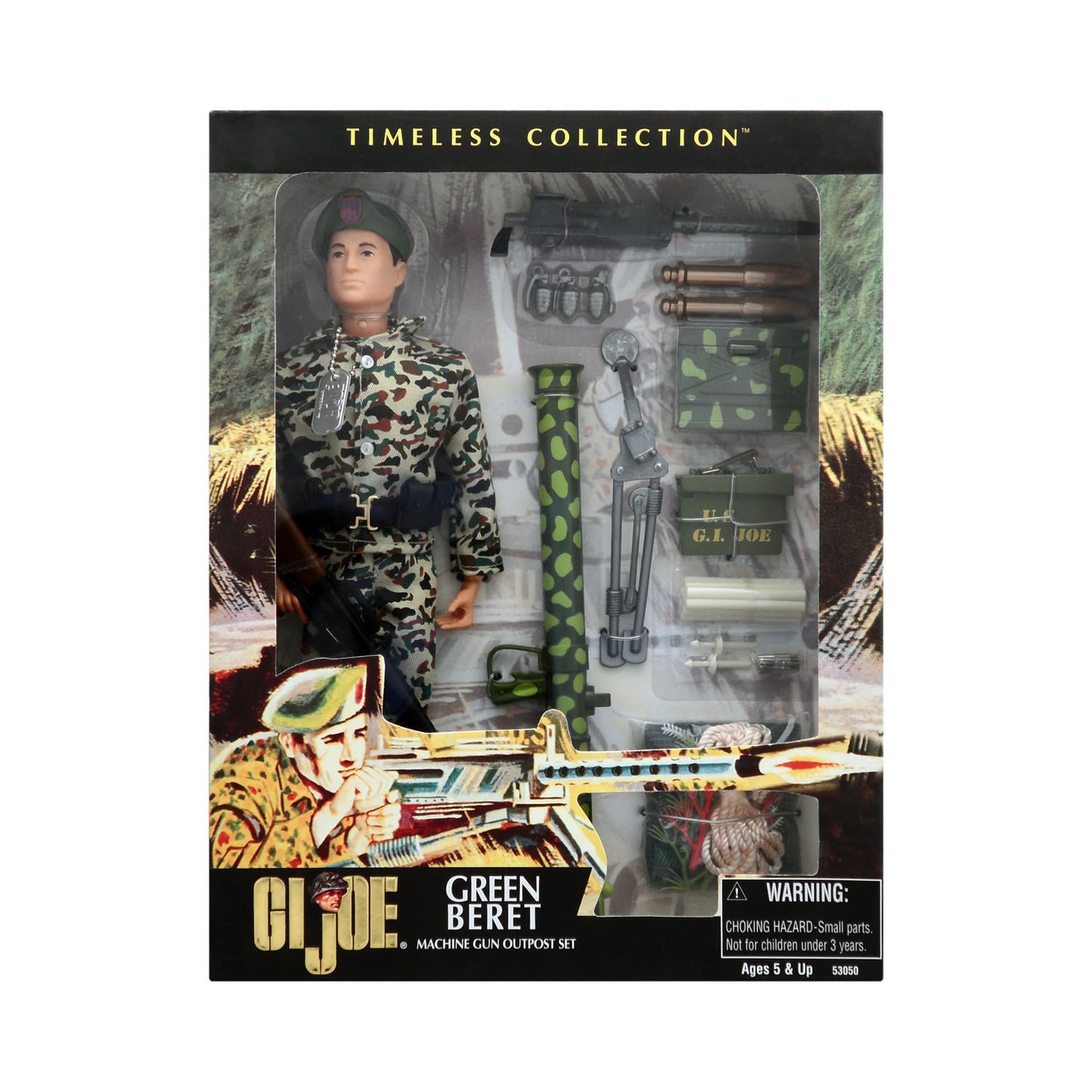 G.I. Joe Timeless Collection Green Beret Machine Gun Outpost 12-Inch Action Figure