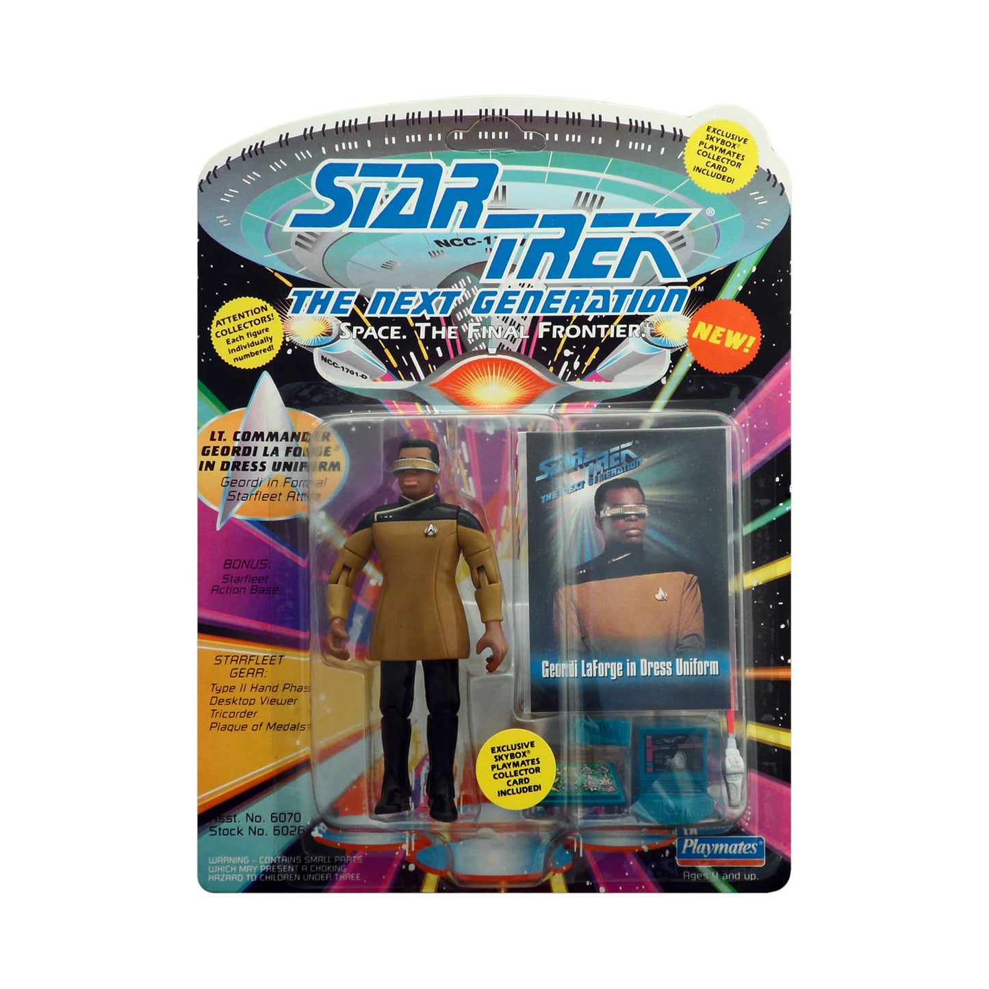 Star Trek: The Next Generation Lt. Cmdr. Geordi La Forge in Dress Uniform 4.5-Inch Action Figure