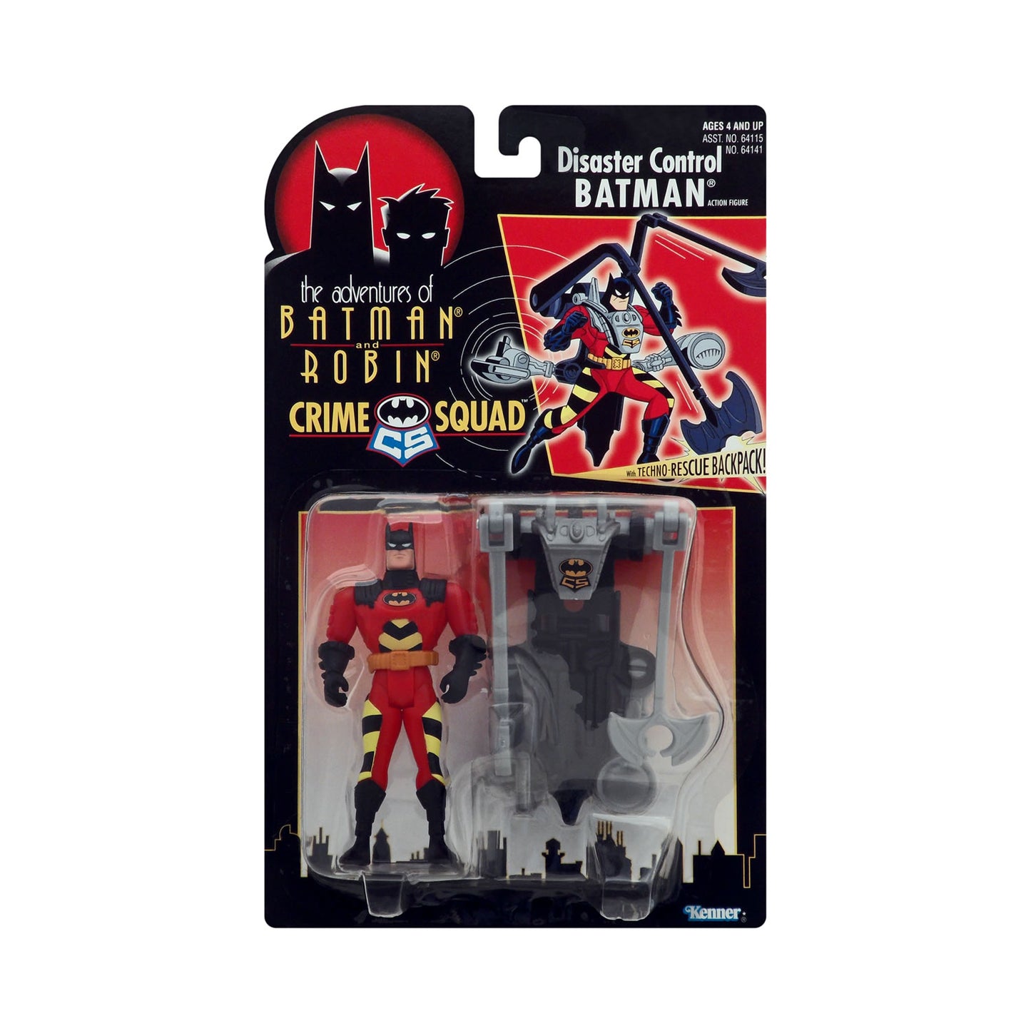 The Adventures of Batman and Robin Series Crime Squad Disaster Control Batman 4.5-Inch Action Figure, Not Mint