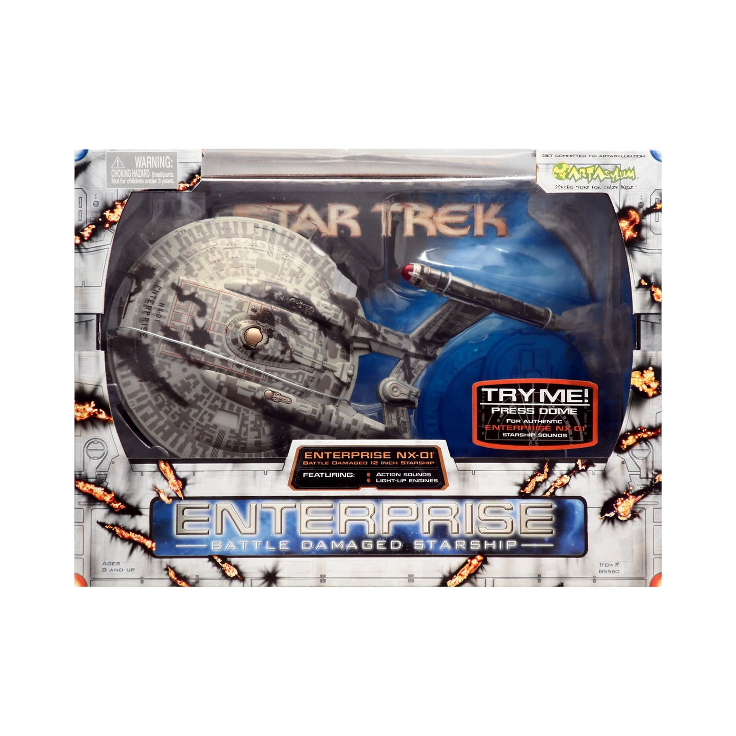 Star Trek: Enterprise Battle Damaged Starship Enterprise NX-01 12-Inch Electronic Starship