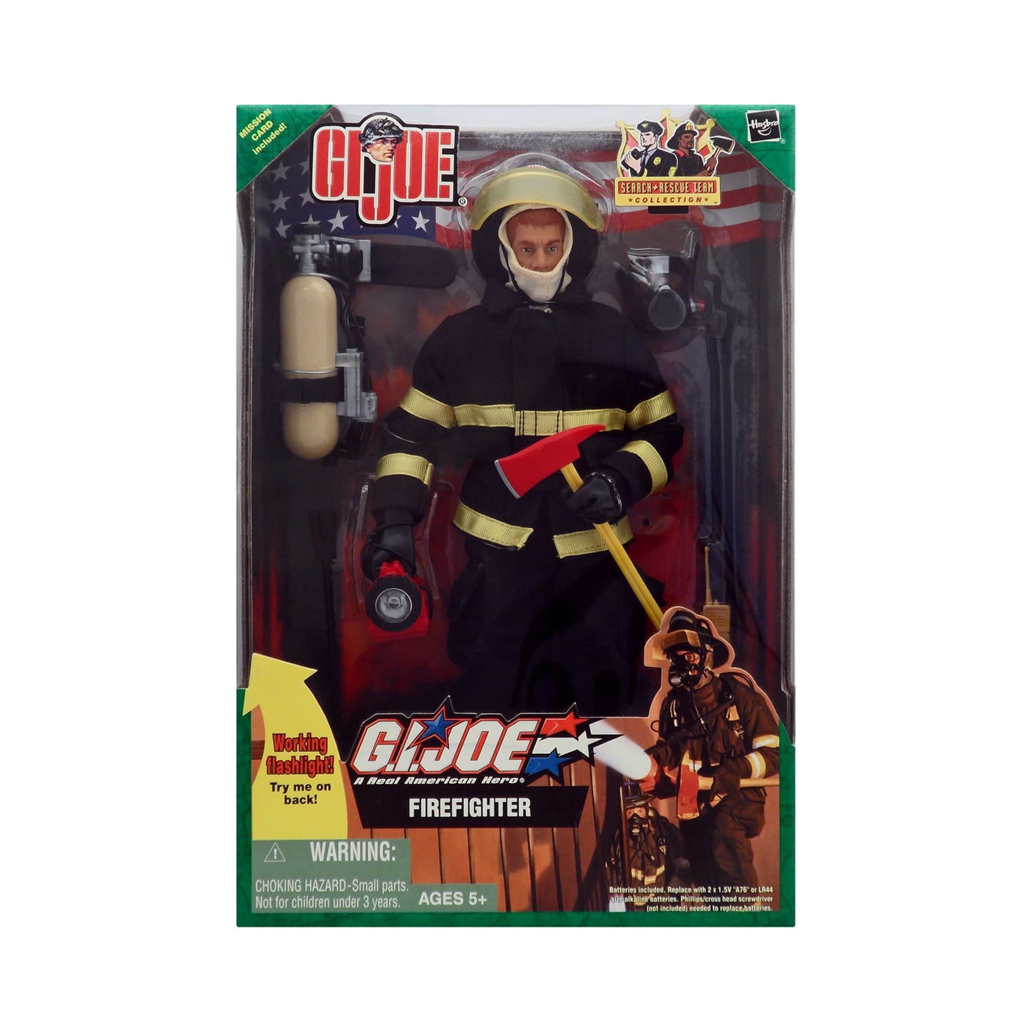 G.I. Joe Search & Rescue Team Collection Firefighter With Working Flashlight (Caucasian) 12-Inch Action Figure