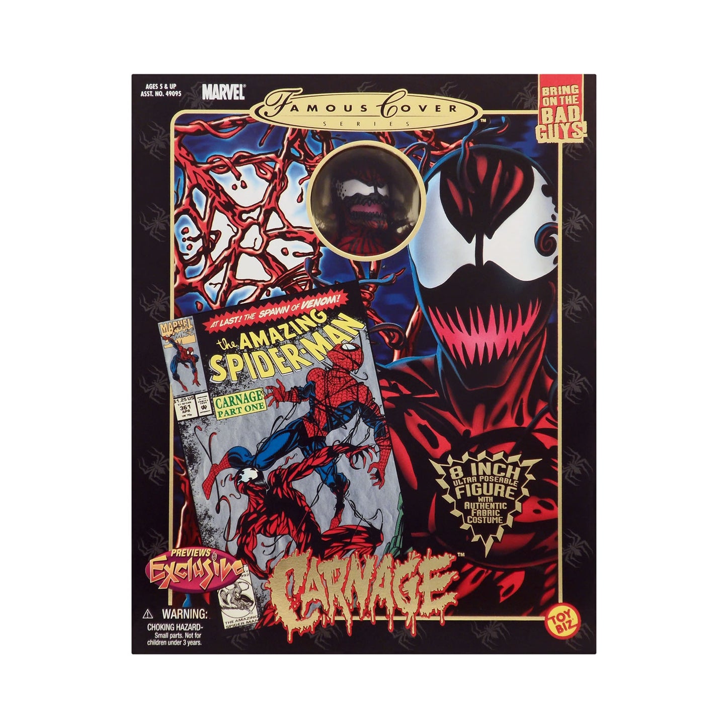 Marvel Famous Cover Series Exclusive Carnage 8-Inch Action Figure