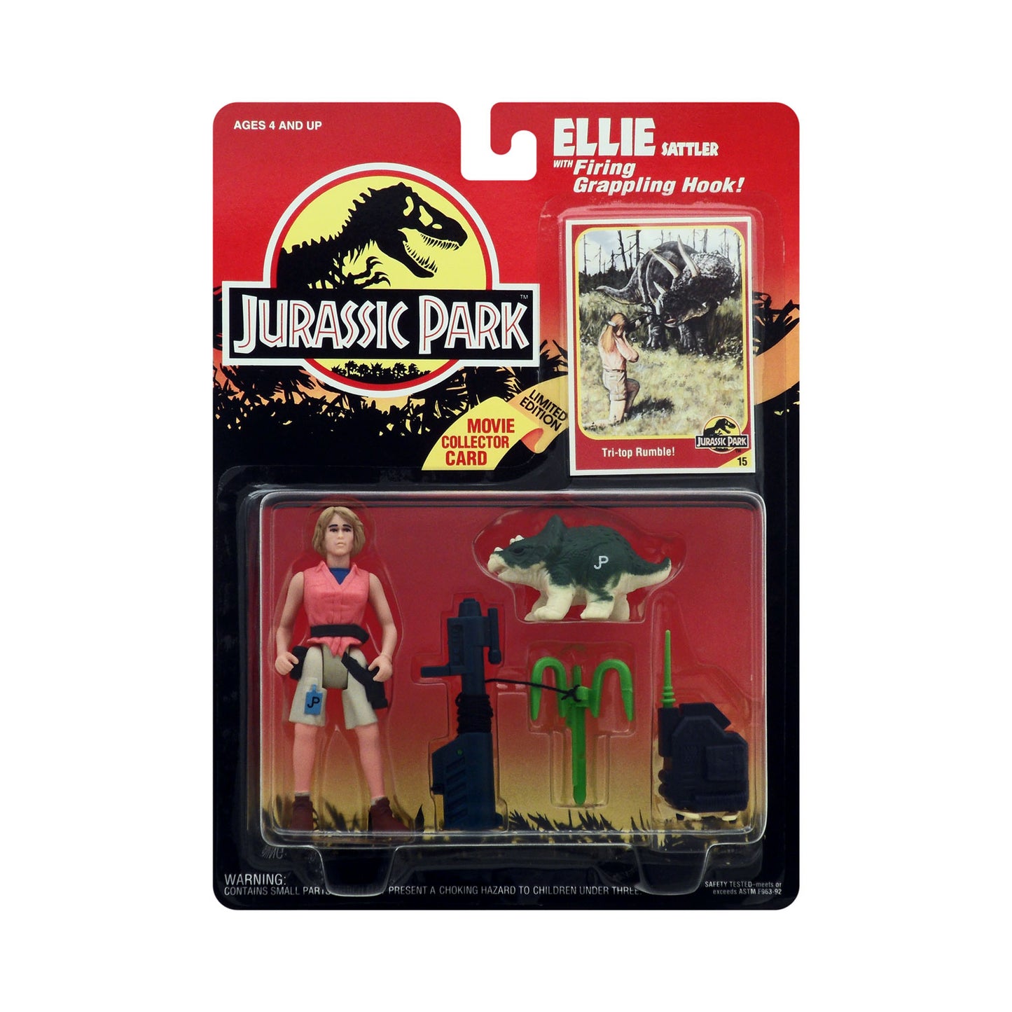 Jurassic Park Series I Ellie Sattler with Firing Grappling Hook Action Figure