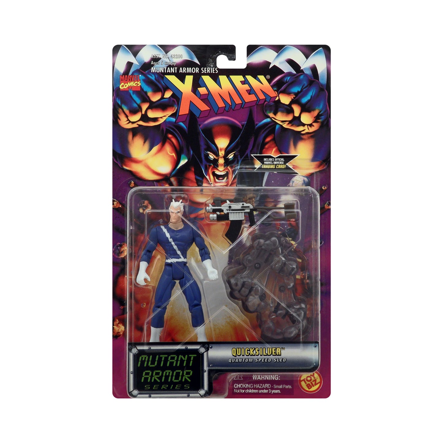 X-Men Mutant Armor Series Quicksilver (Blue Costume) 5-Inch Action Figure