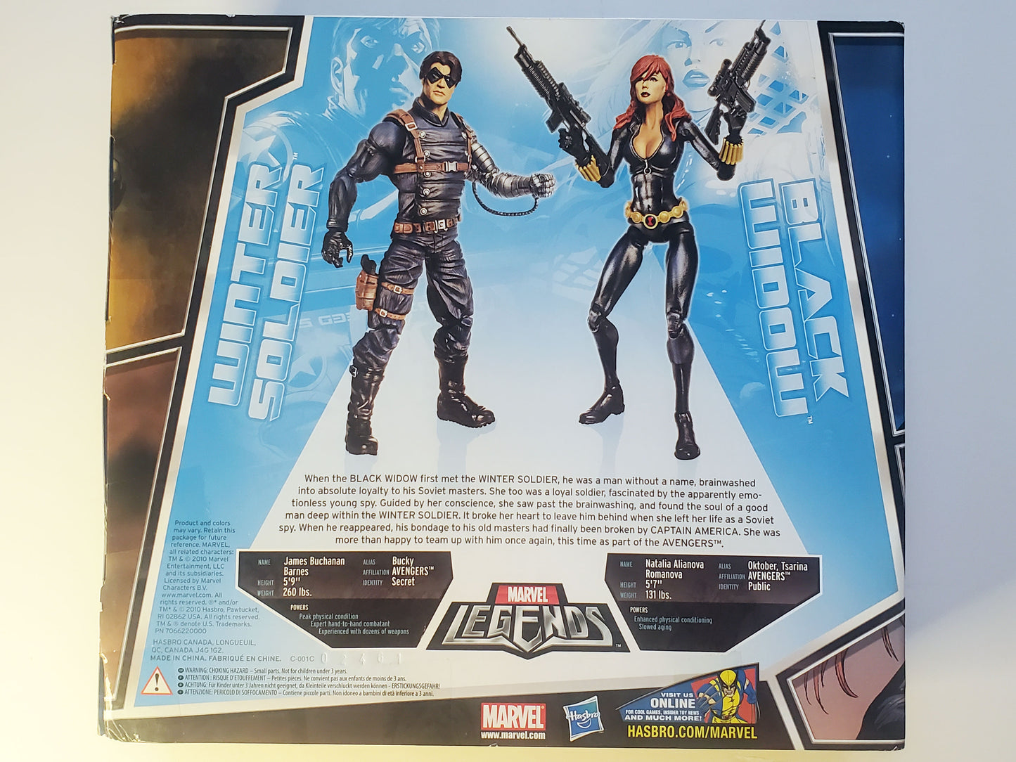 Marvel Legends Black Widow & Winter Soldier (Black Widow in Black Costume) Exclusive Action Figure 2-Pack