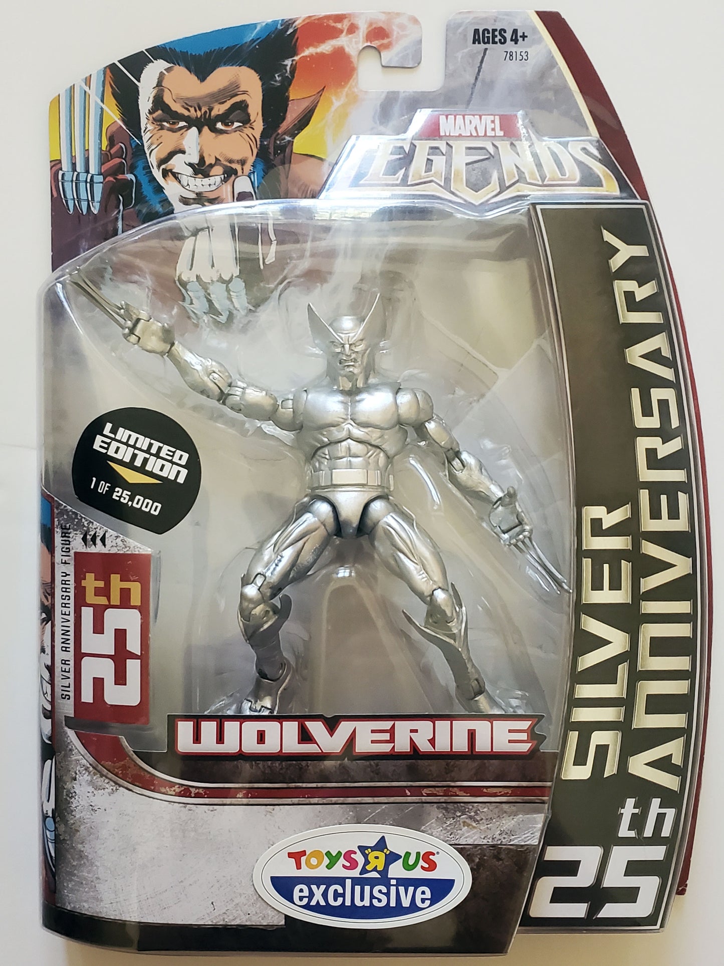 Marvel Legends 25th Silver Anniversary Wolverine Exclusive 6-Inch Action Figure