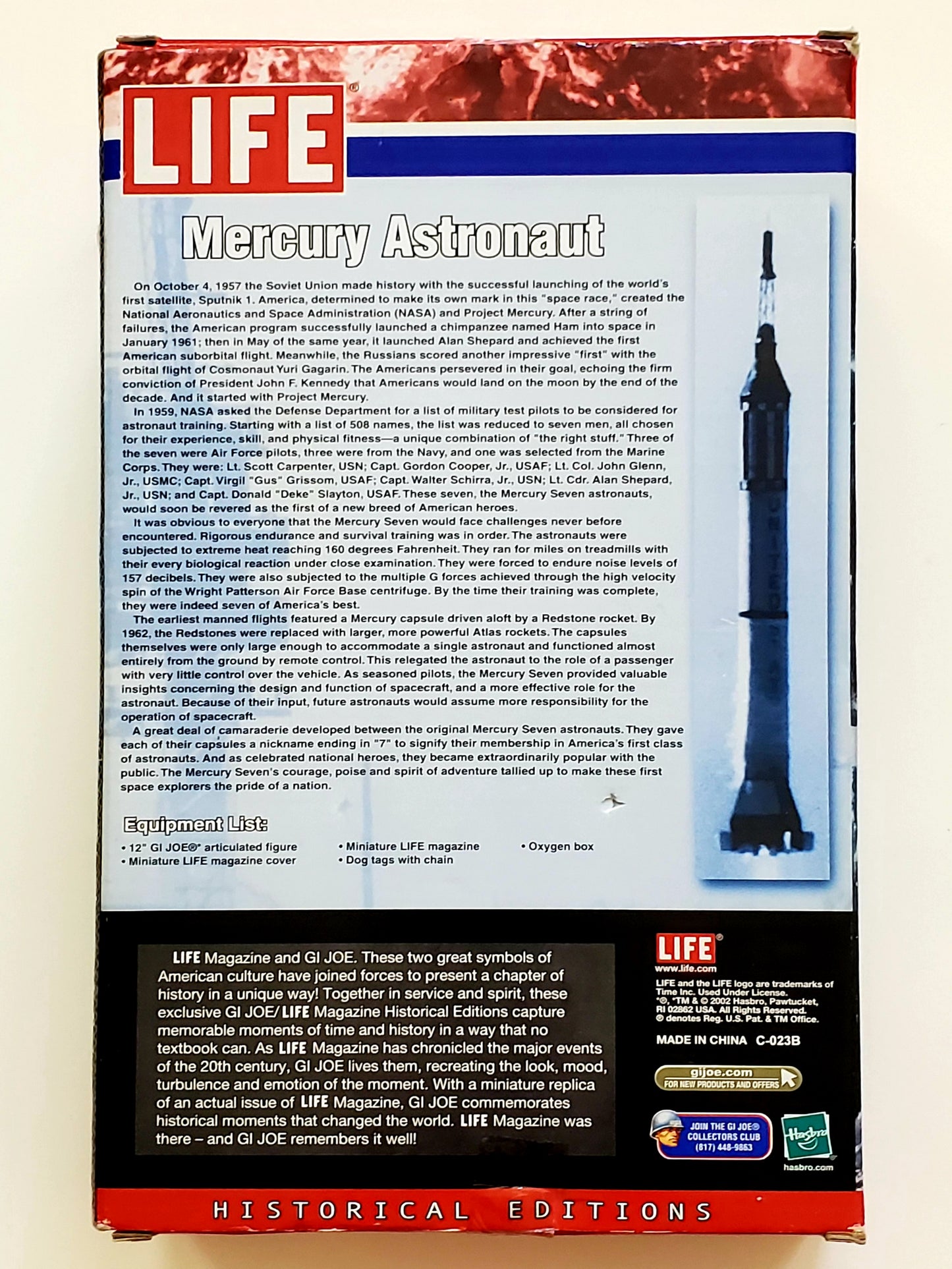 G.I. Joe Life Historical Editions Mercury Astronaut 12-Inch Action Figure