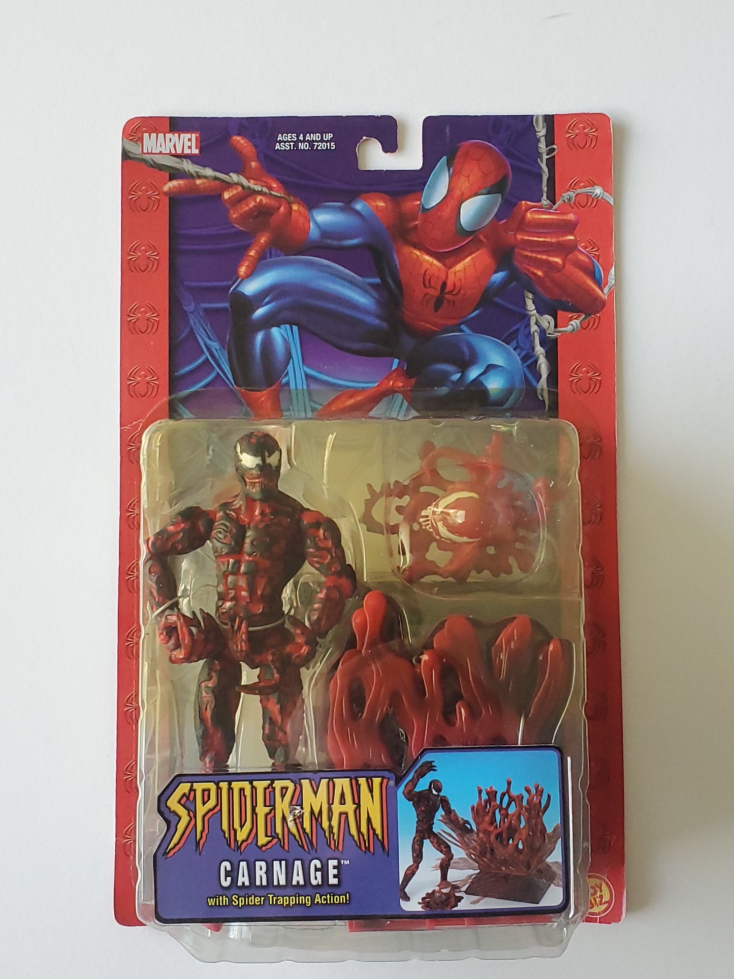 Spider-Man Classics Carnage with Spider Trapping Action 6-Inch Action Figure