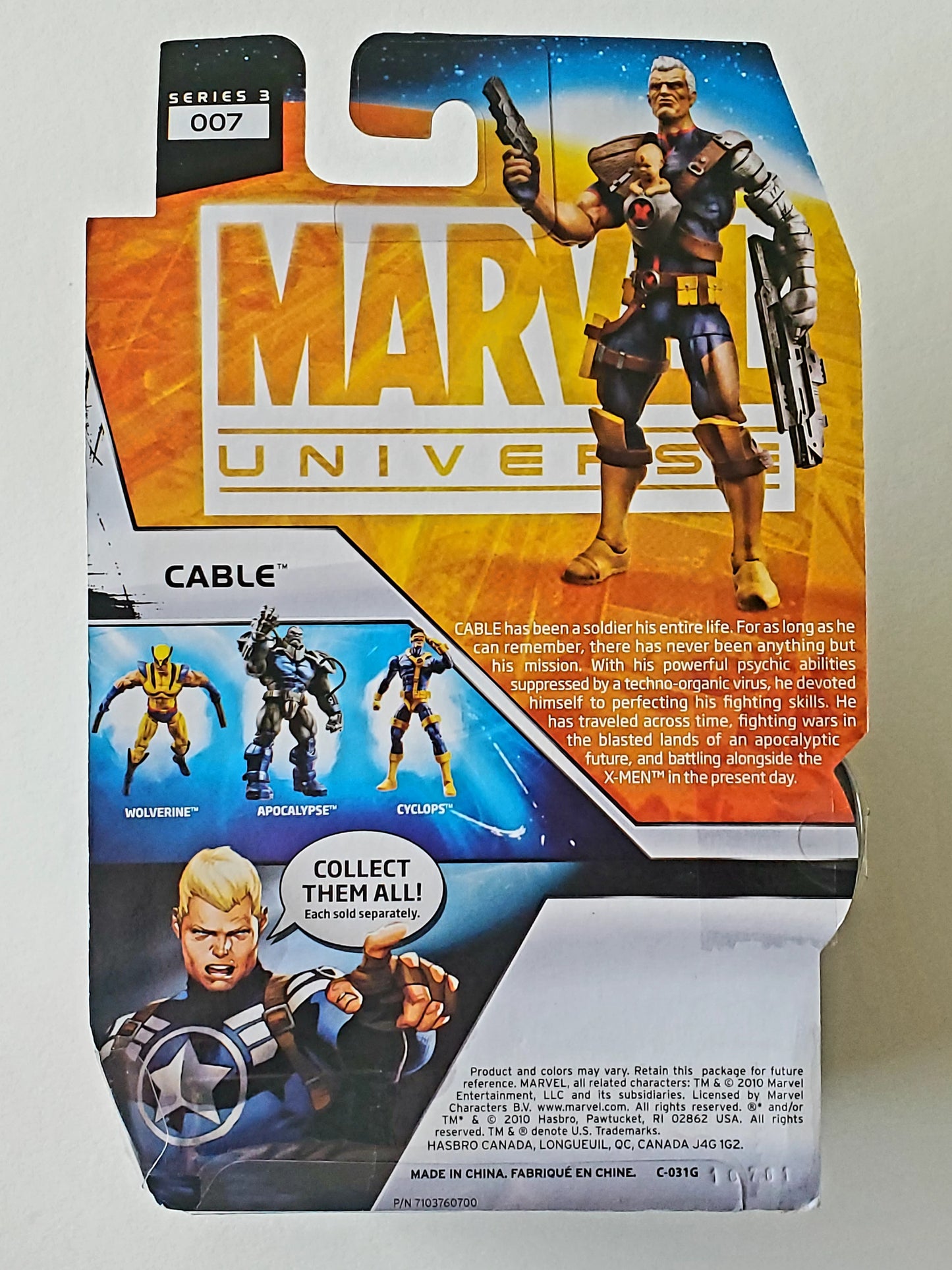 Marvel Universe Series 3 Figure 007 Cable (with Baby Hope) 3.75-Inch Action Figure