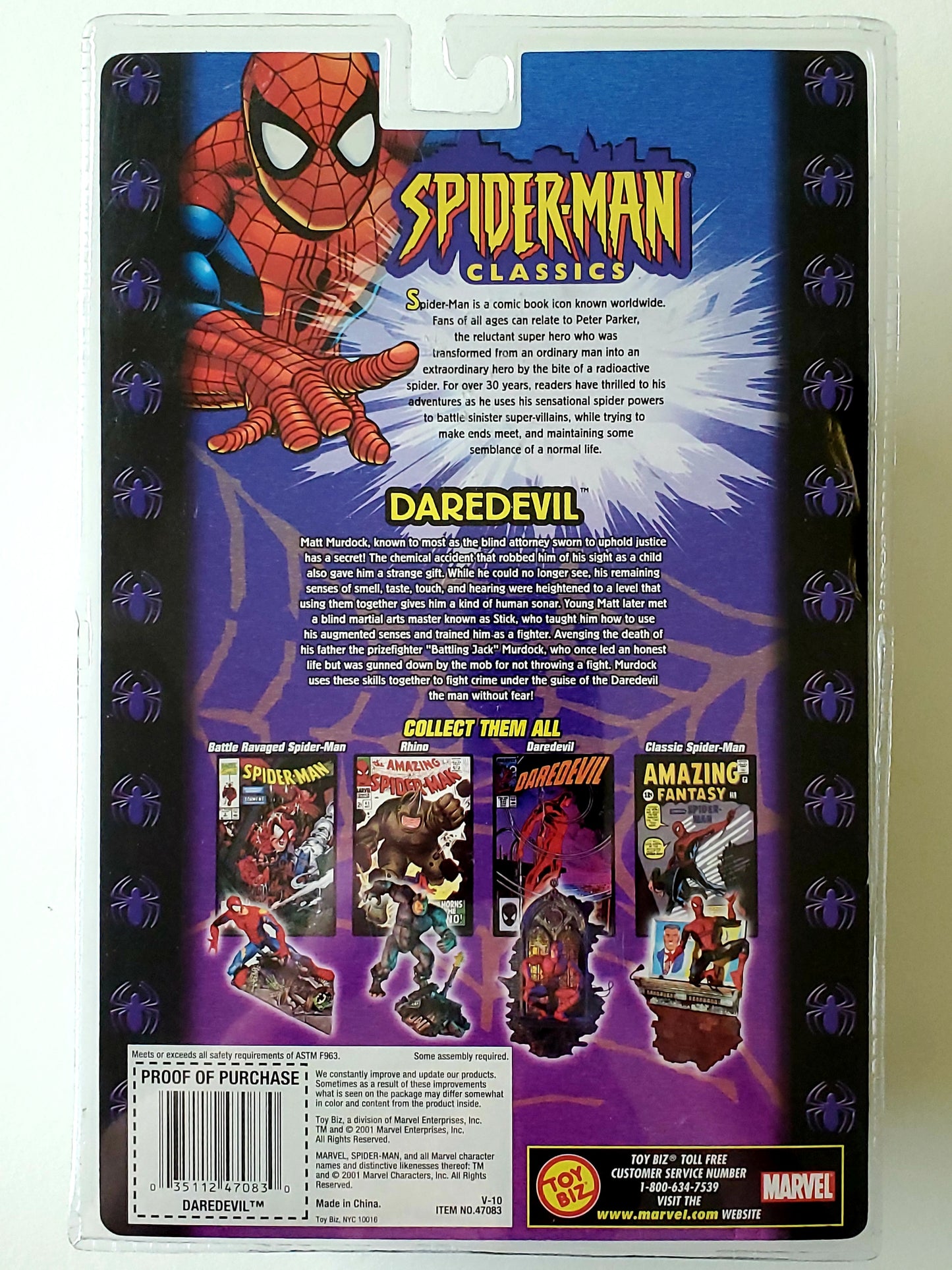 Spider-Man Classics Series II Daredevil (Black and Yellow Costume Variant) 6-Inch Action Figure