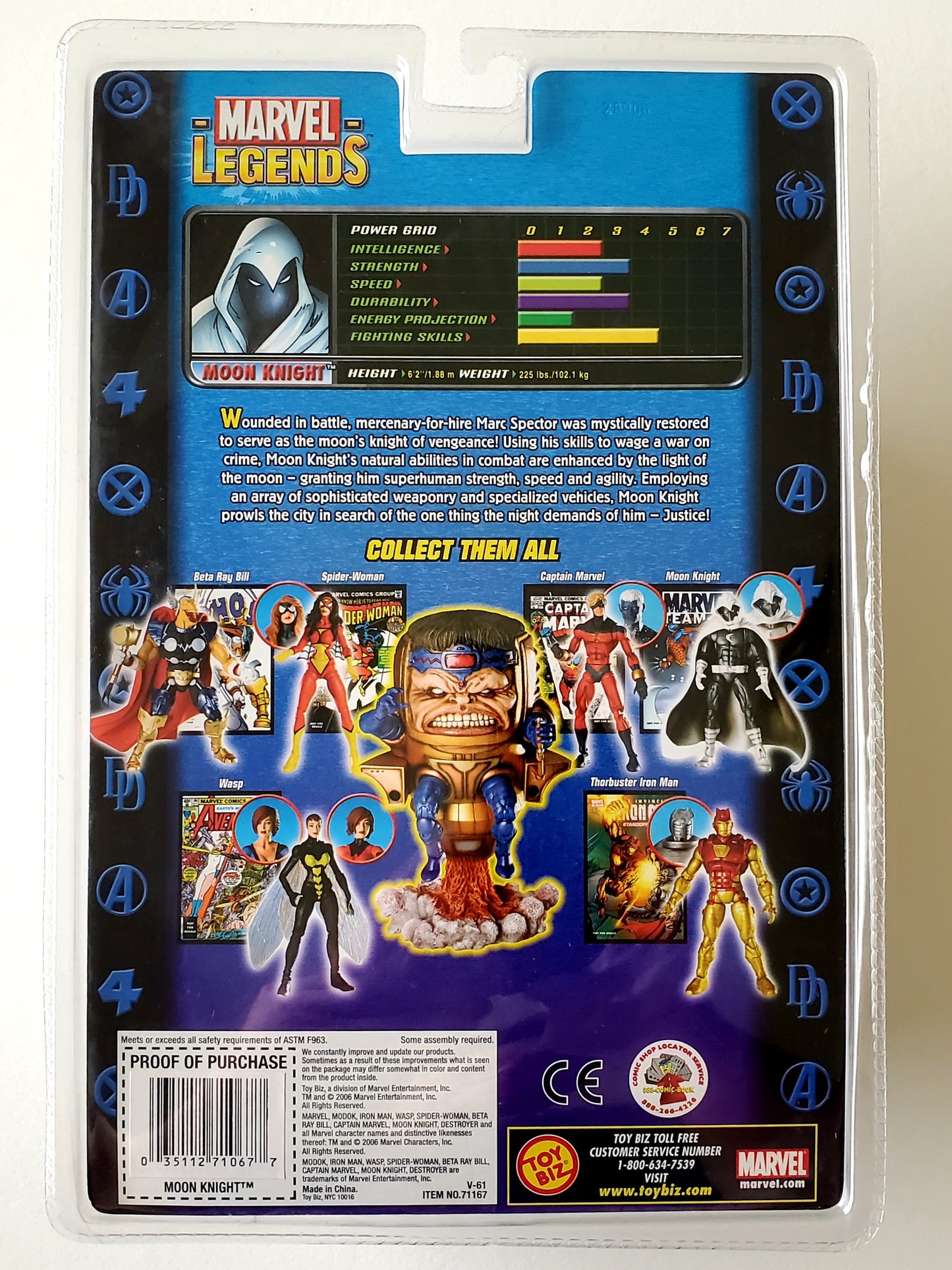 Marvel Legends MODOK Series Moon Knight (Silver Variant) 6-Inch Action Figure
