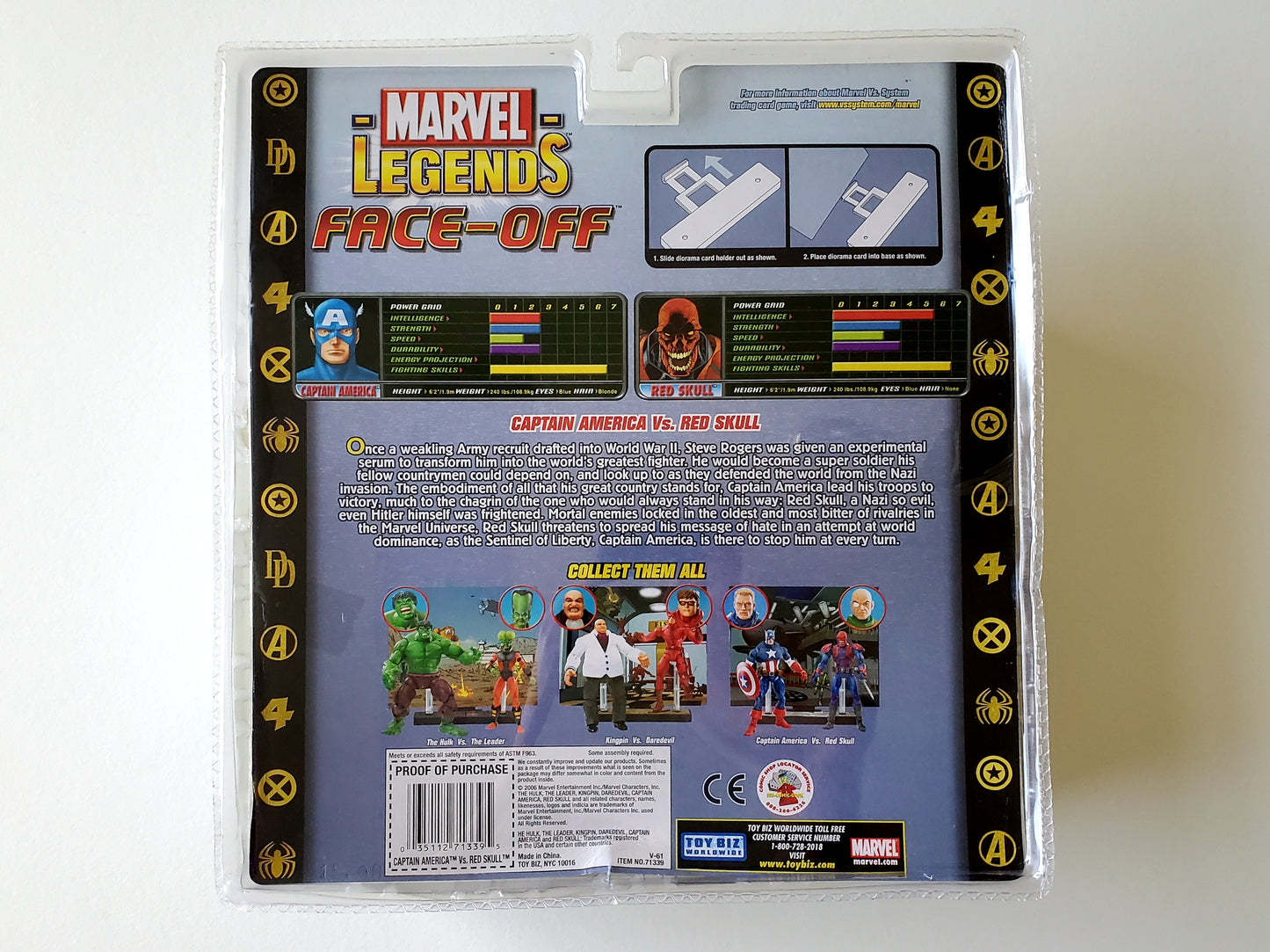 Marvel Legends Face-Off Captain America vs. Red Skull (Baron Strucker) Action Figure 2-Pack