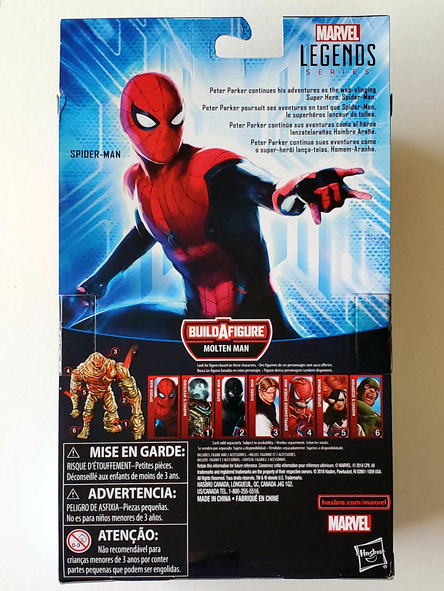 Marvel Legends Molten Man Series Spider-Man 6-Inch Action Figure