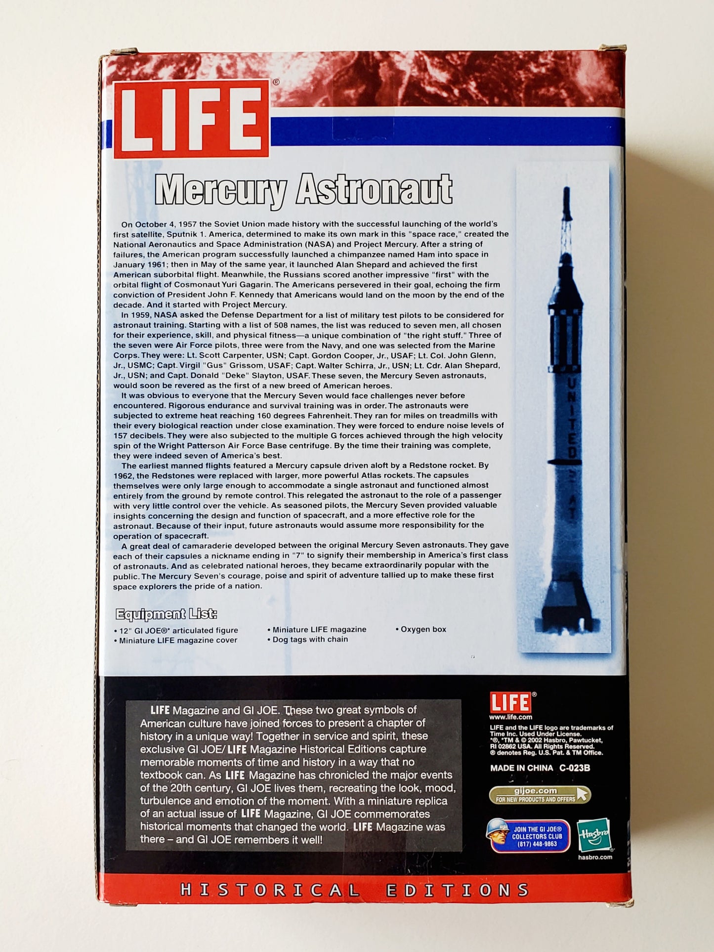 G.I. Joe Life Historical Editions Mercury Astronaut 12-Inch Action Figure