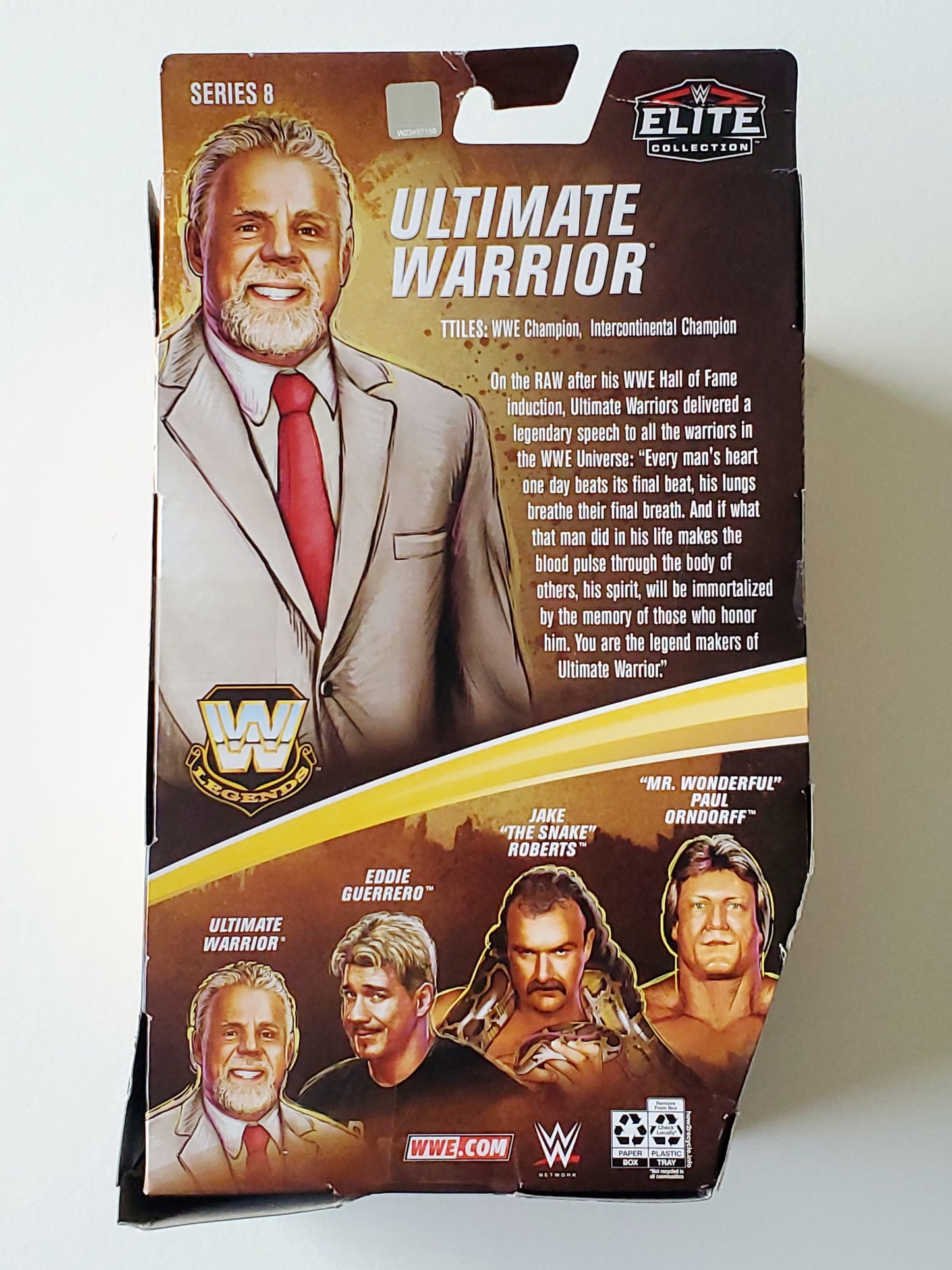 WWE Legends Elite Collection Series 8 Ultimate Warrior Exclusive Action Figure