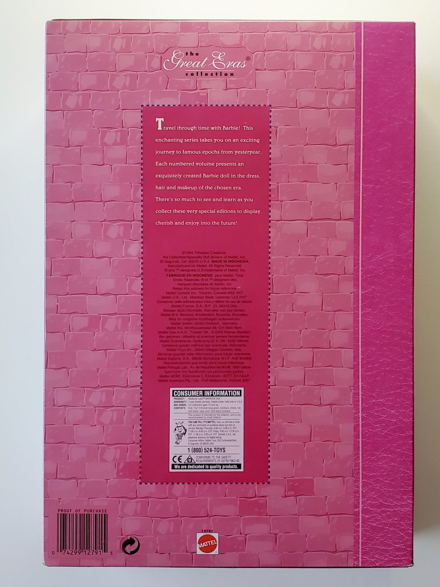 The Great Eras Collection Medieval Lady Barbie Doll