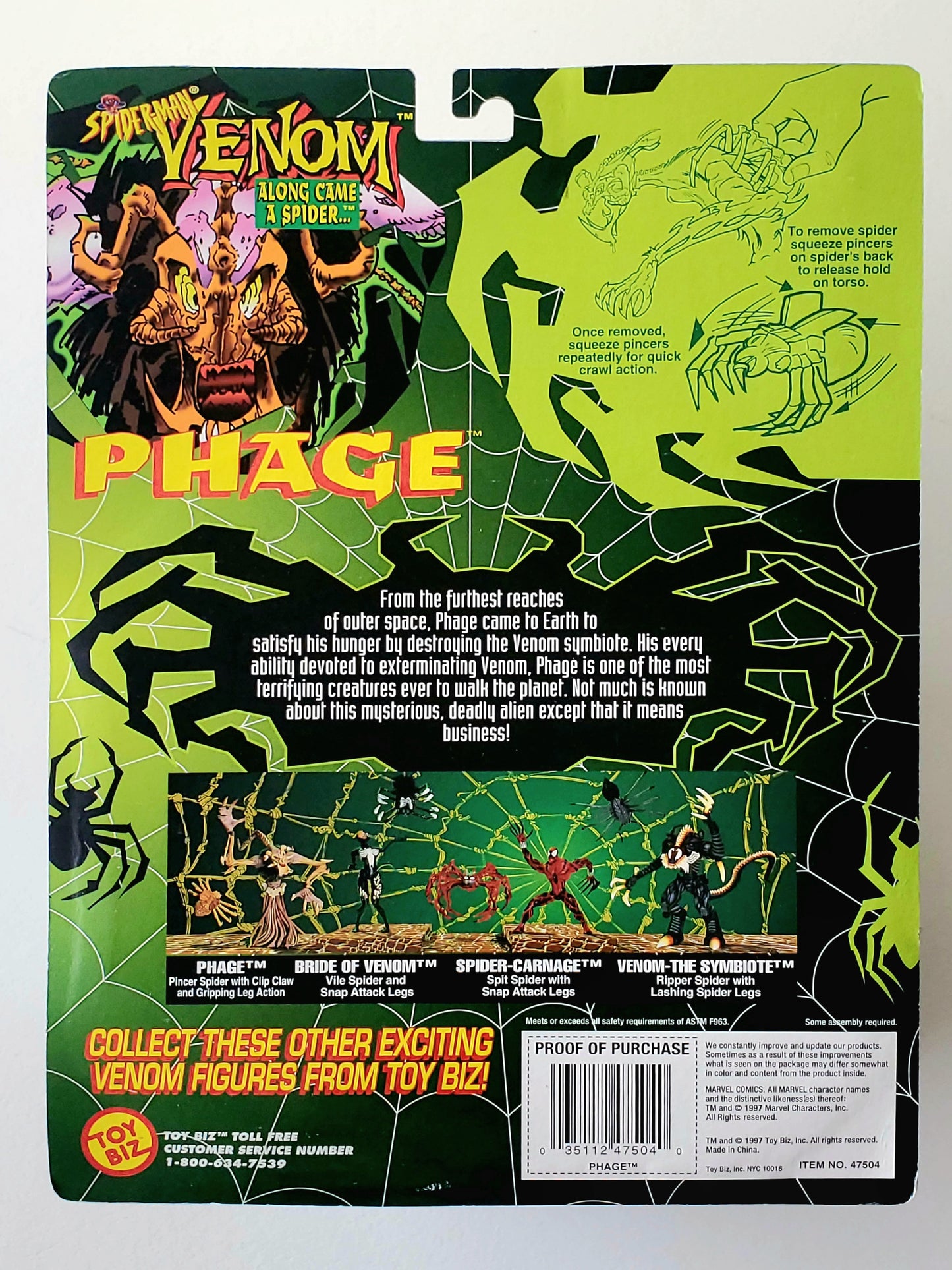 Spider-Man/Venom: Along Came A Spider... Phage Action Figure