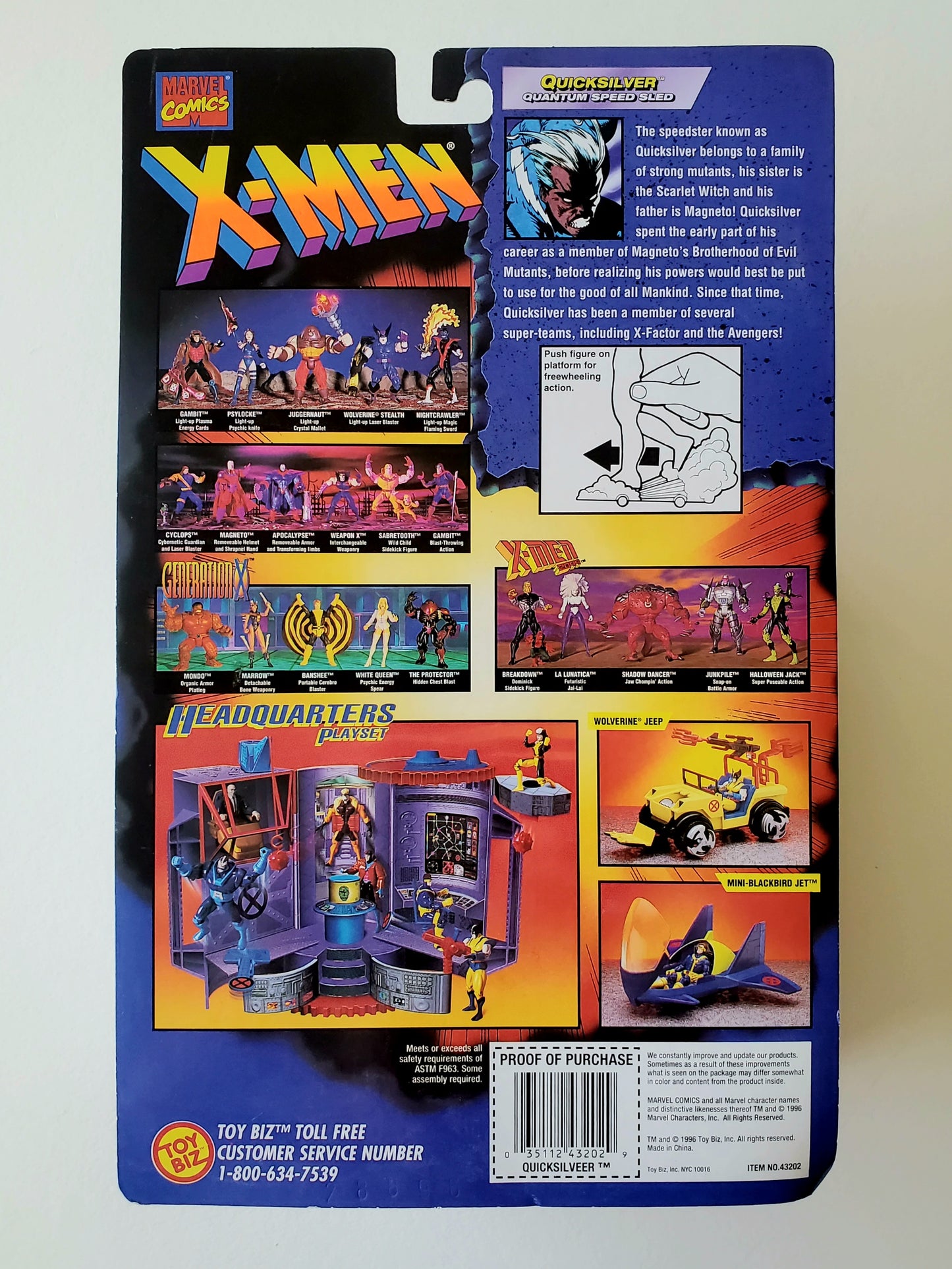 X-Men Mutant Armor Series Quicksilver (Black & White Costume) 5-Inch Action Figure