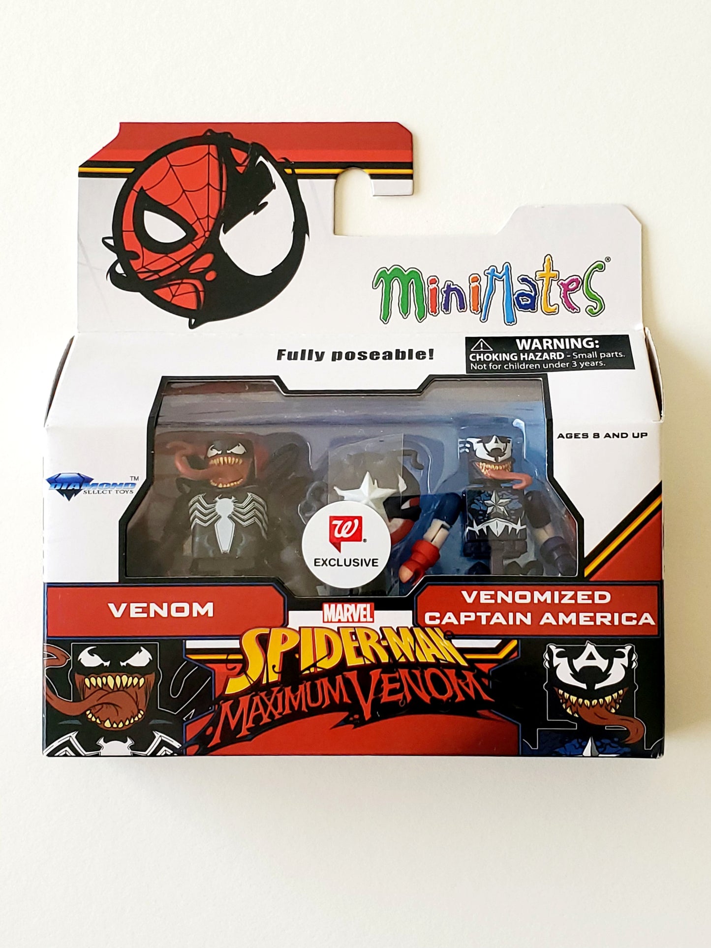 Spider-Man Maximum Venom Minimates Exclusive Venom & Venomized Captain America Action Figures