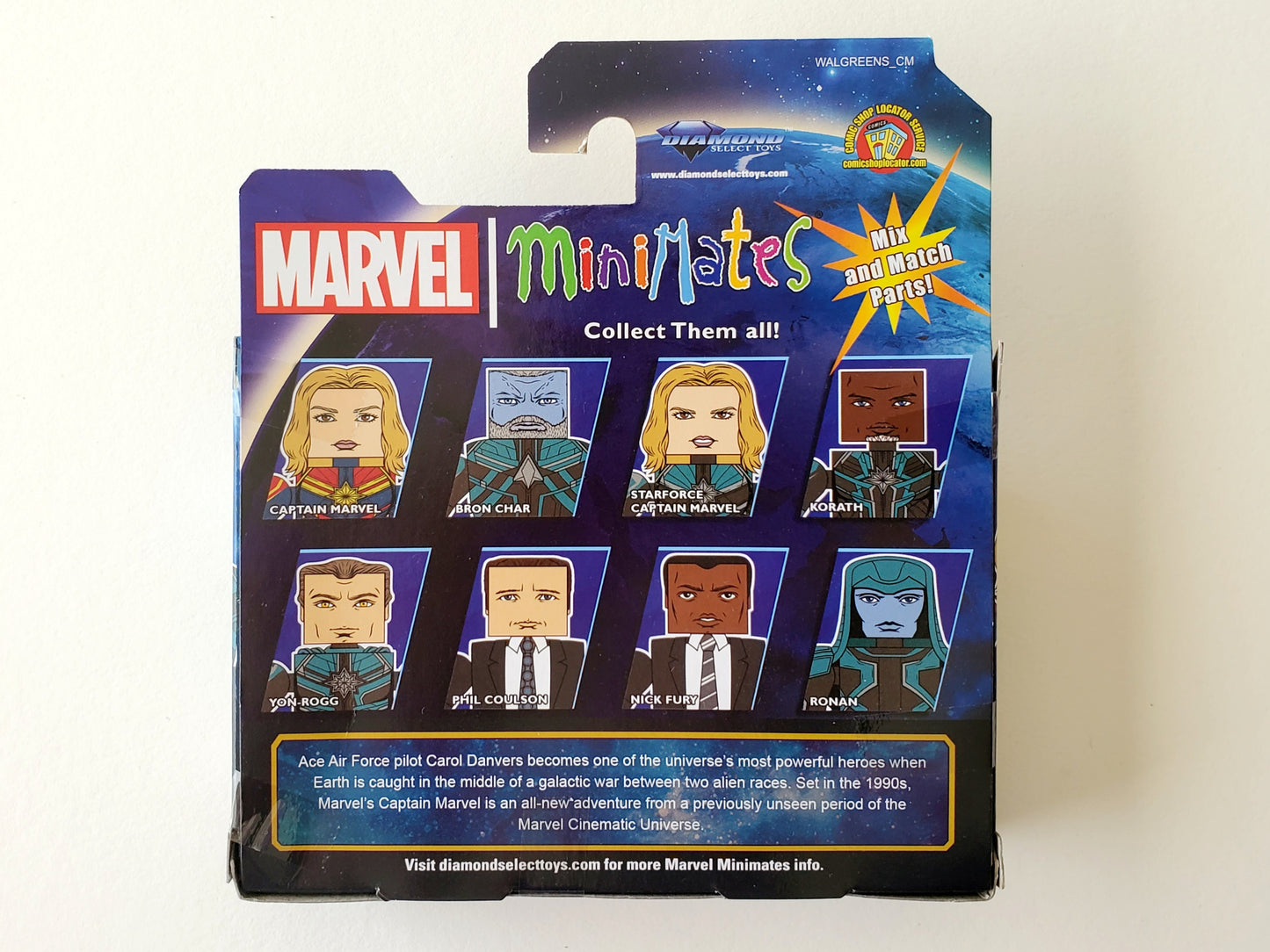 Captain Marvel Minimates Exclusive Captain Marvel & Bron Char Action Figures
