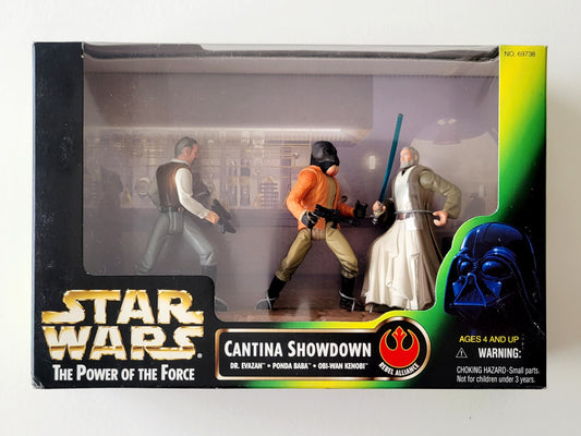 Star Wars: Power of the Force Cantina Showdown 3.75-Inch Action Figures (Dr. Evazan, Ponda Baba, Obi-Wan Kenobi)