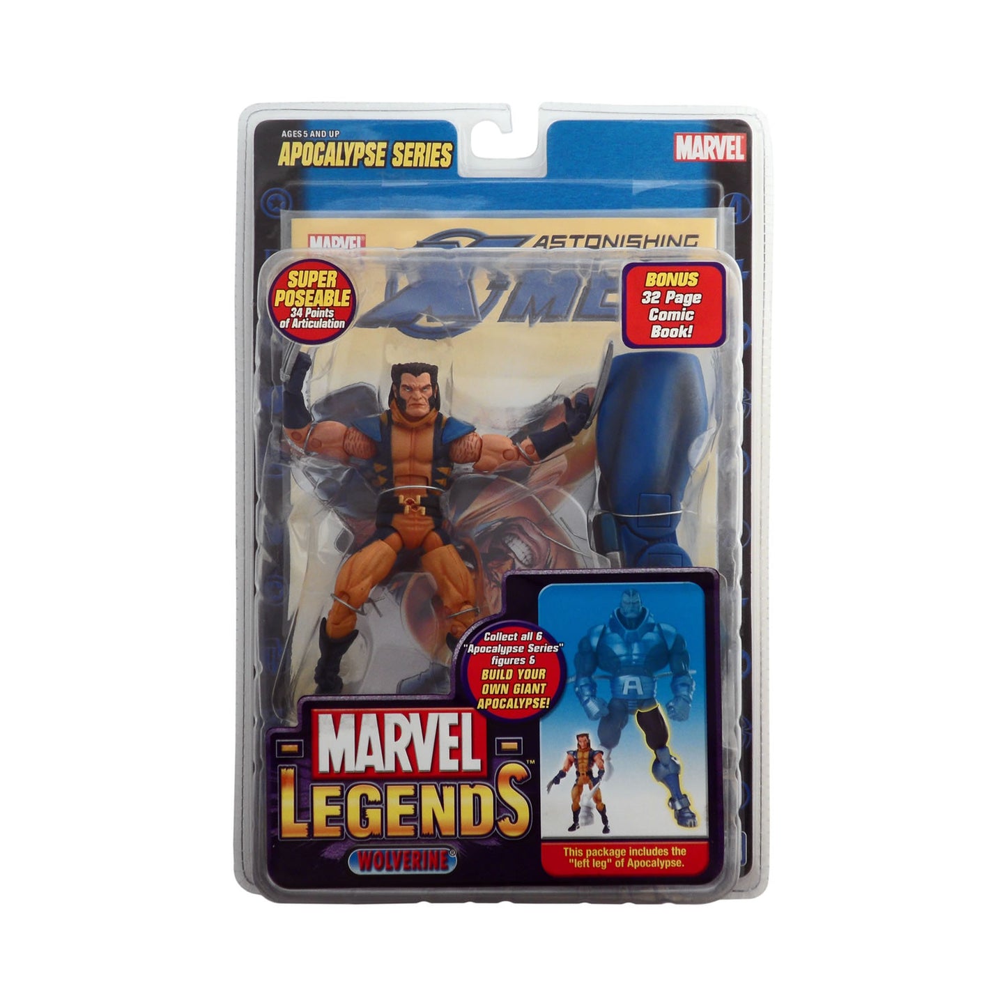 Marvel Legends Apocalypse Series Wolverine (Unmasked Variant) 6-Inch Action Figure