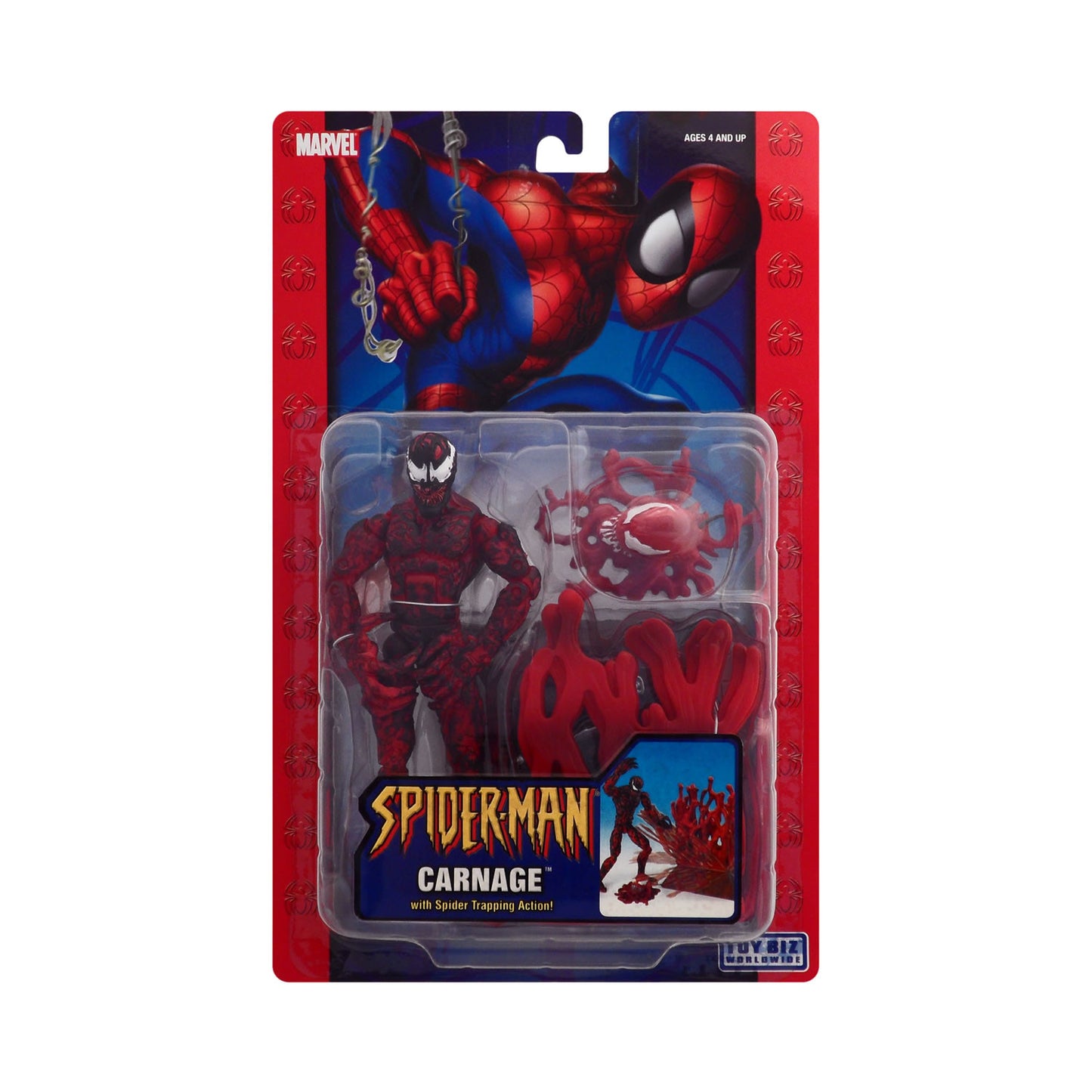 Spider-Man Classics Carnage with Spider Trapping Action 6-Inch Action Figure