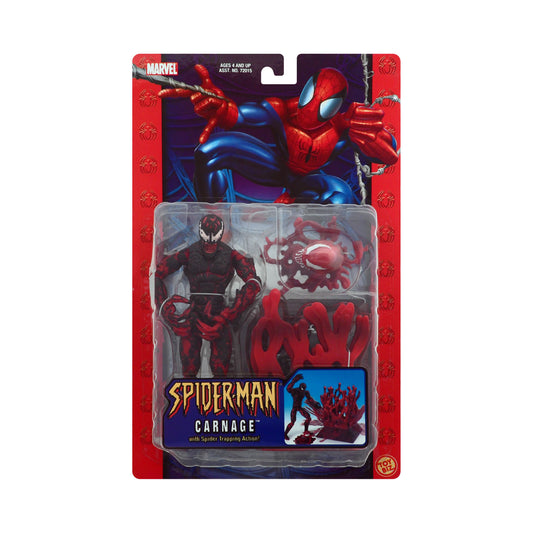 Spider-Man Classics Carnage with Spider Trapping Action 6-Inch Action Figure