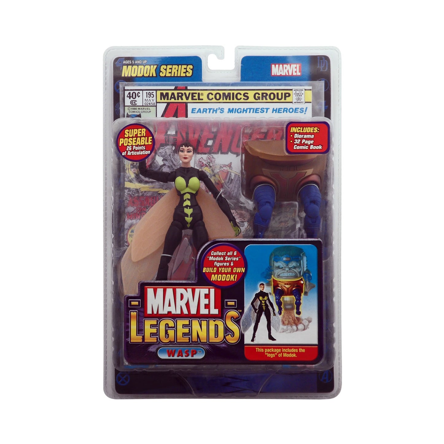 Marvel Legends MODOK Series Wasp (Black & Yellow) 6-Inch Action Figure