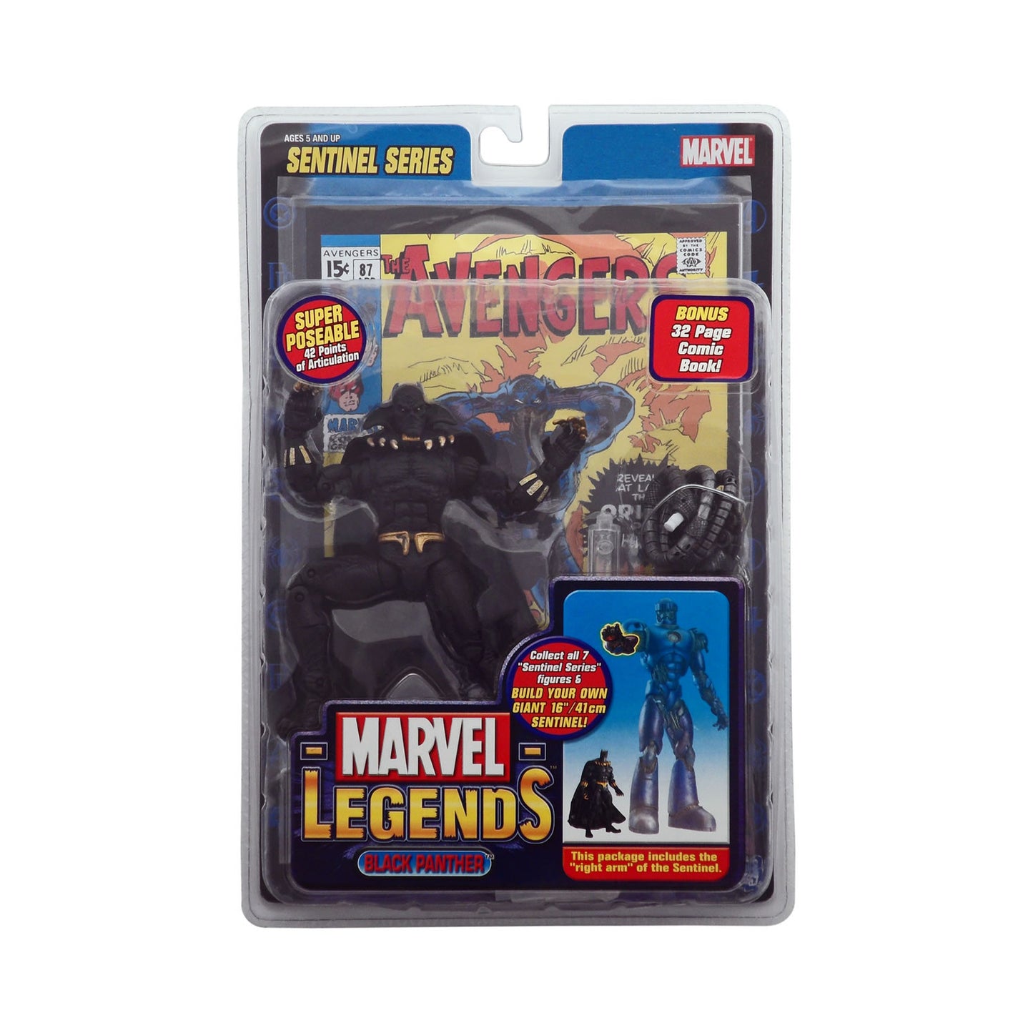 Marvel Legends Sentinel Series Black Panther 6-Inch Action Figure