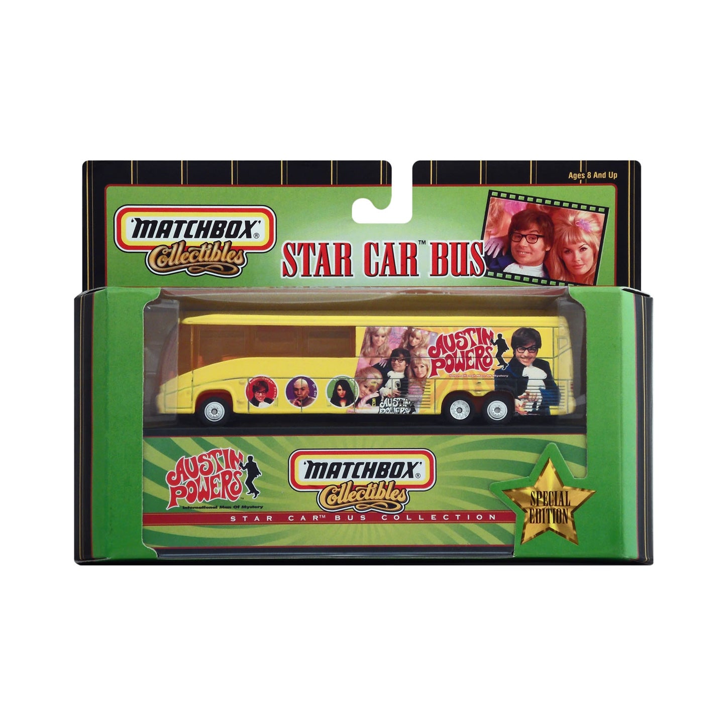 Matchbox Collectibles Star Car Bus Collection Austin Powers Yellow Bus