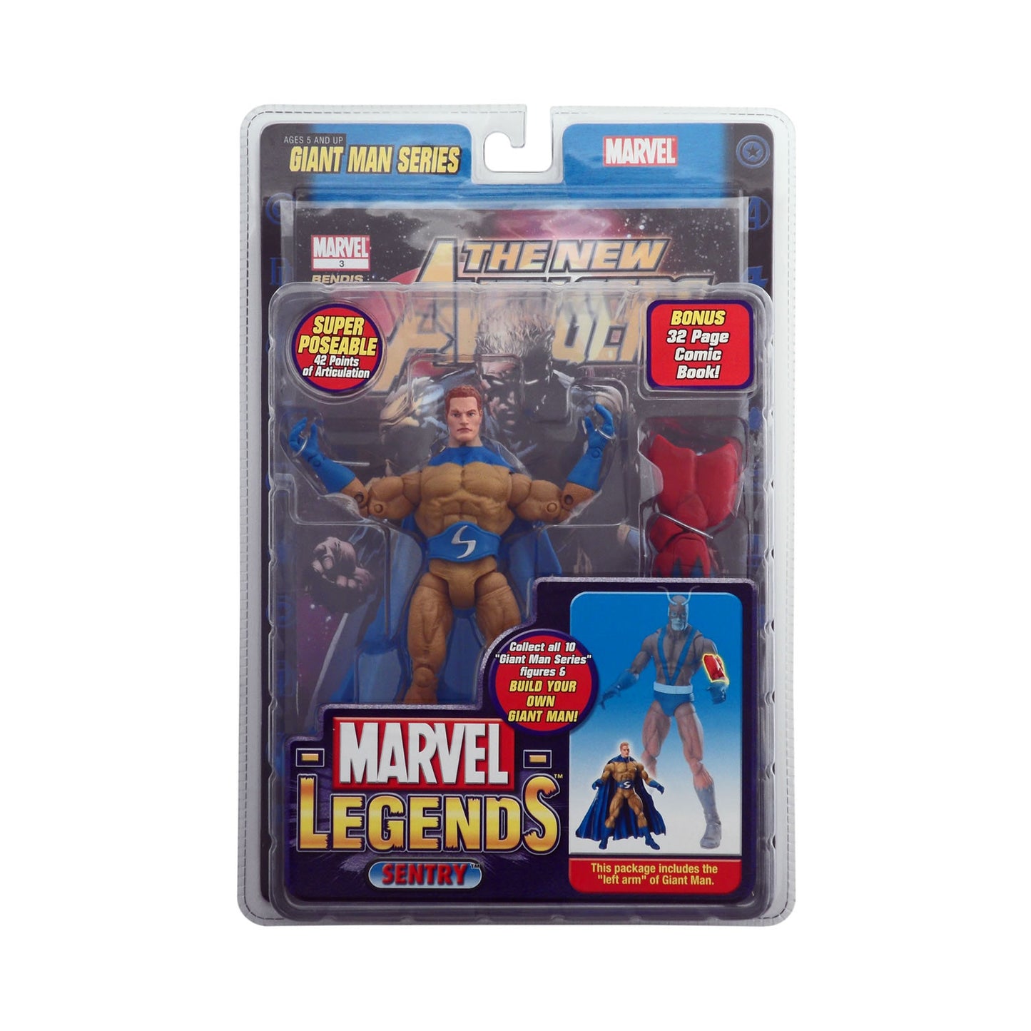 Marvel Legends Giant Man Series Sentry (Short Hair, Mustard Yellow Variant) 6-Inch Action Figure